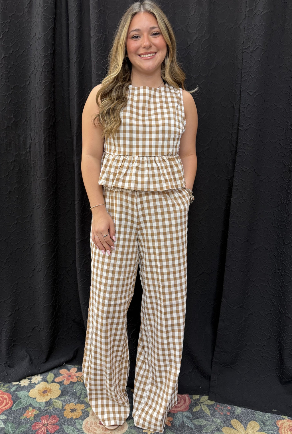 COFFEE GINGHAM SET