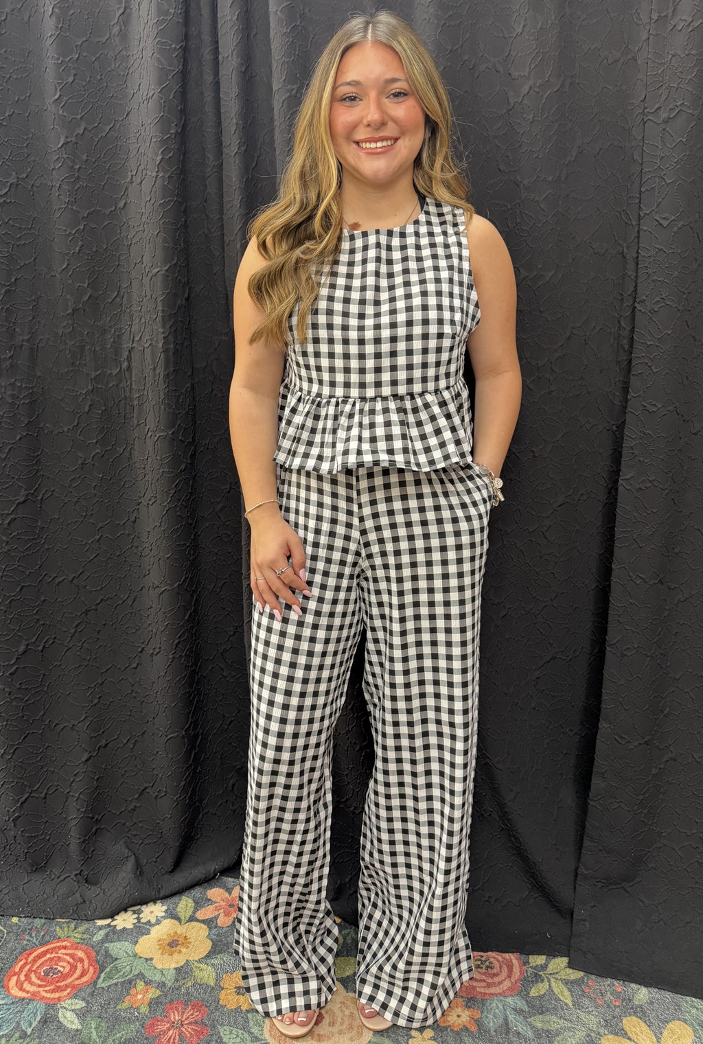 BLACK GINGHAM SET