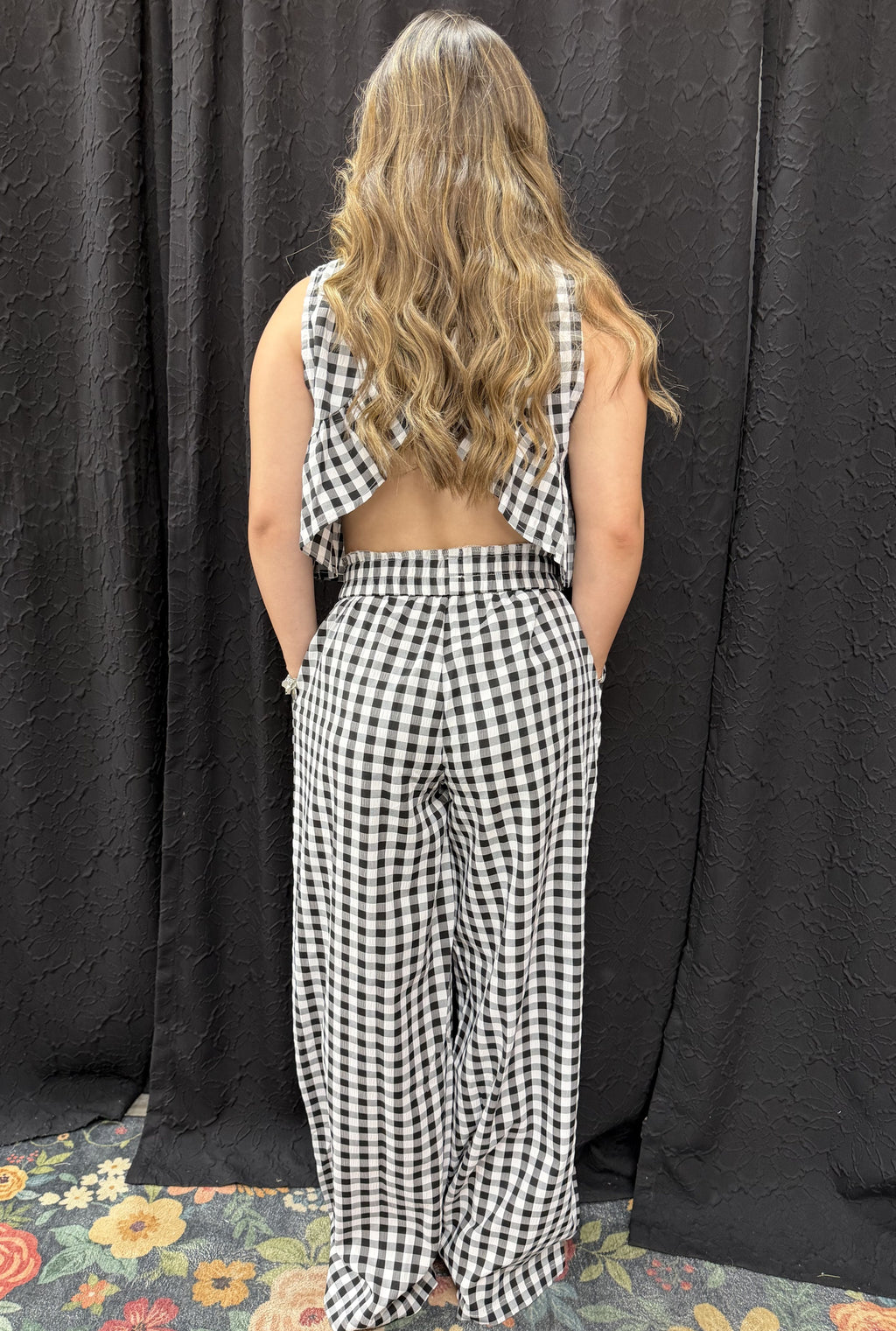 BLACK GINGHAM SET
