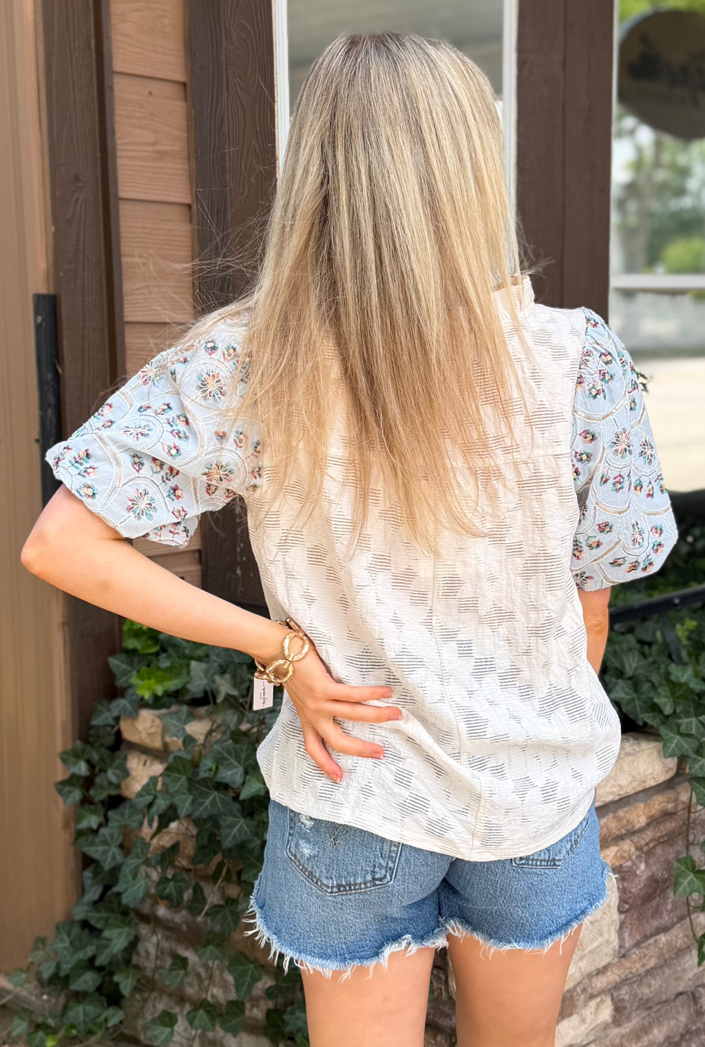 CREAM LEANNA TOP