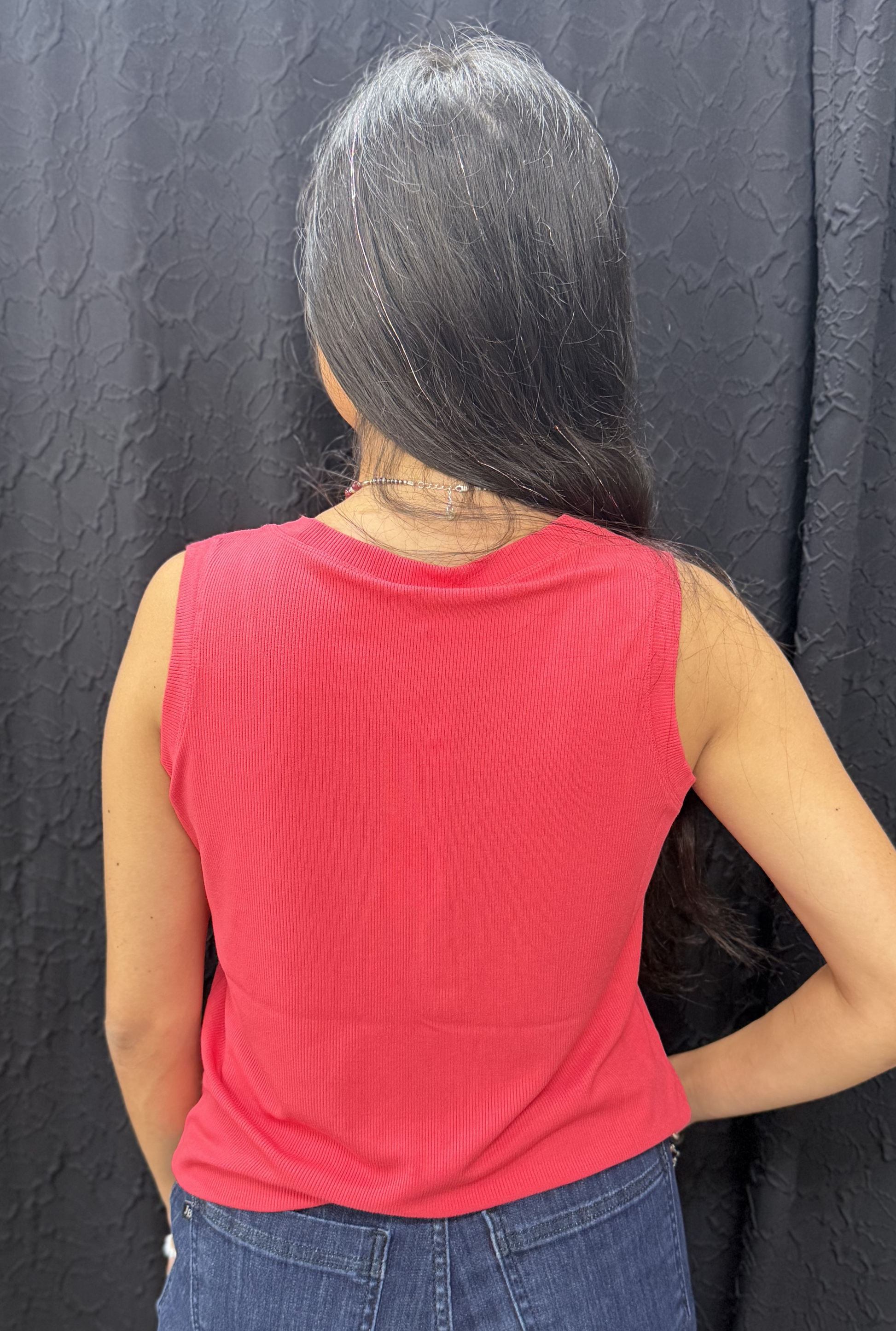 WINTER BERRY RIBBED TANK