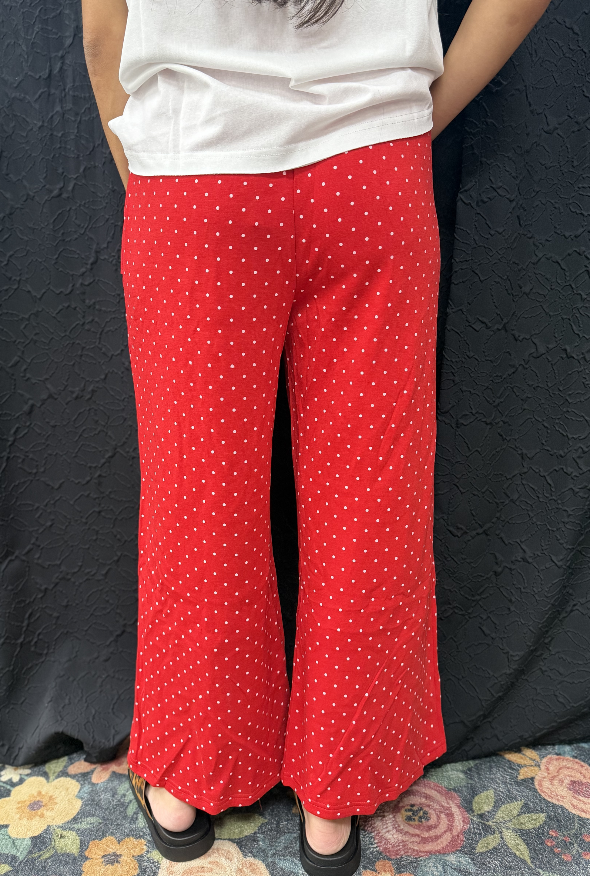RED POLKA DOT PANTS