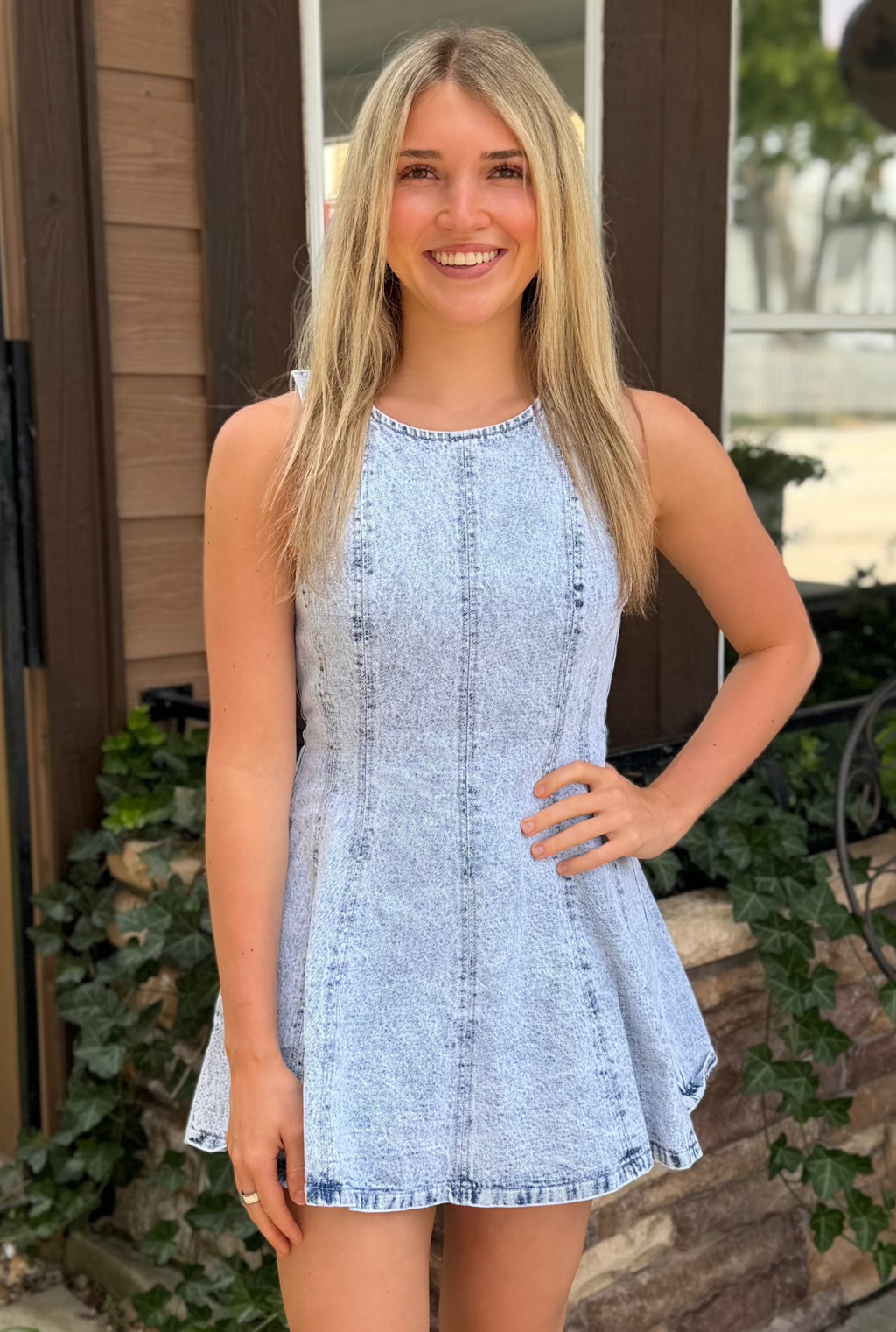 DENIM DOLLY ROMPER