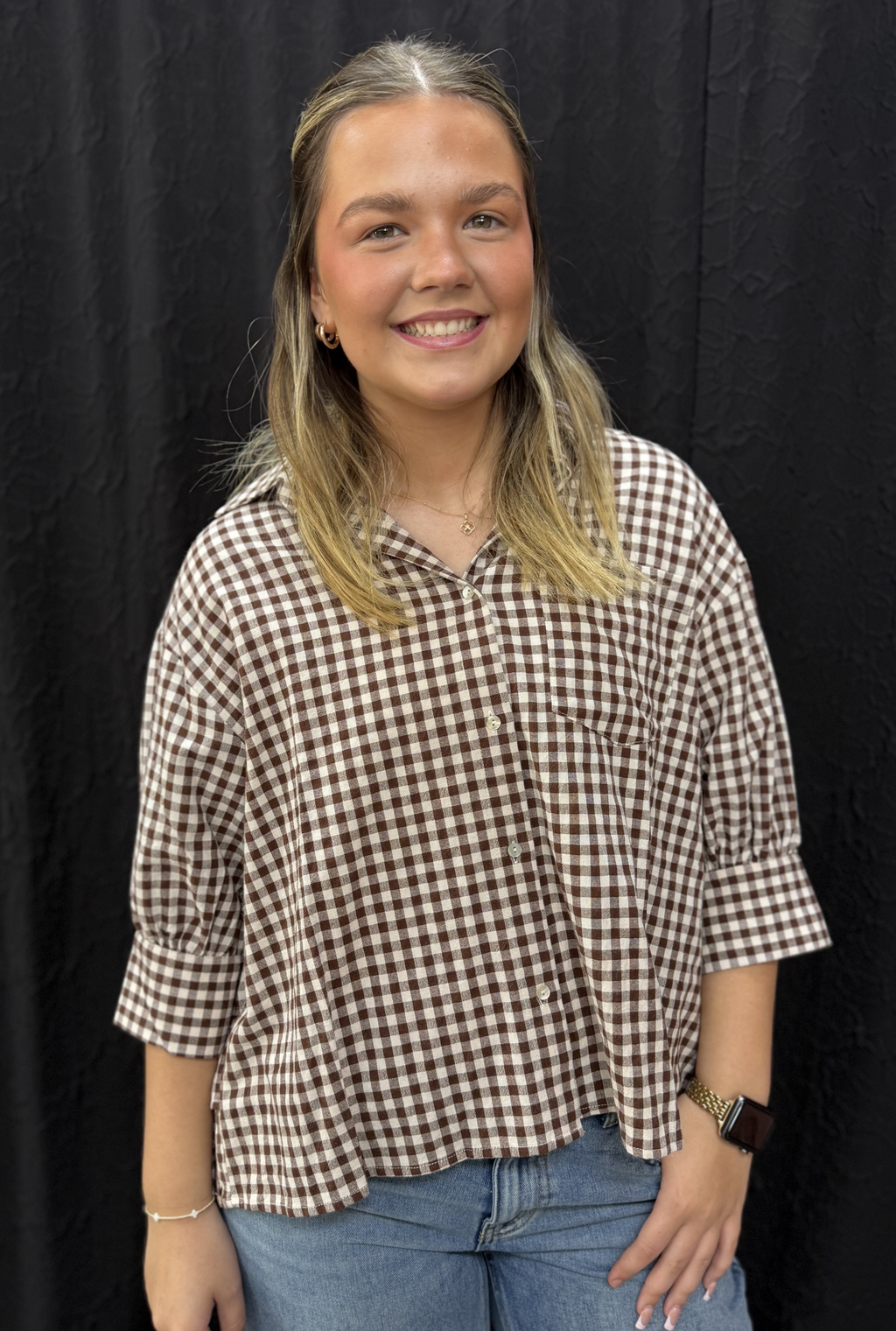 GINGHAM LUCY TOP
