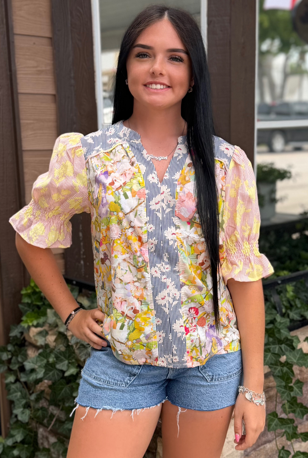 YELLOW SCRAPBOOK TOP