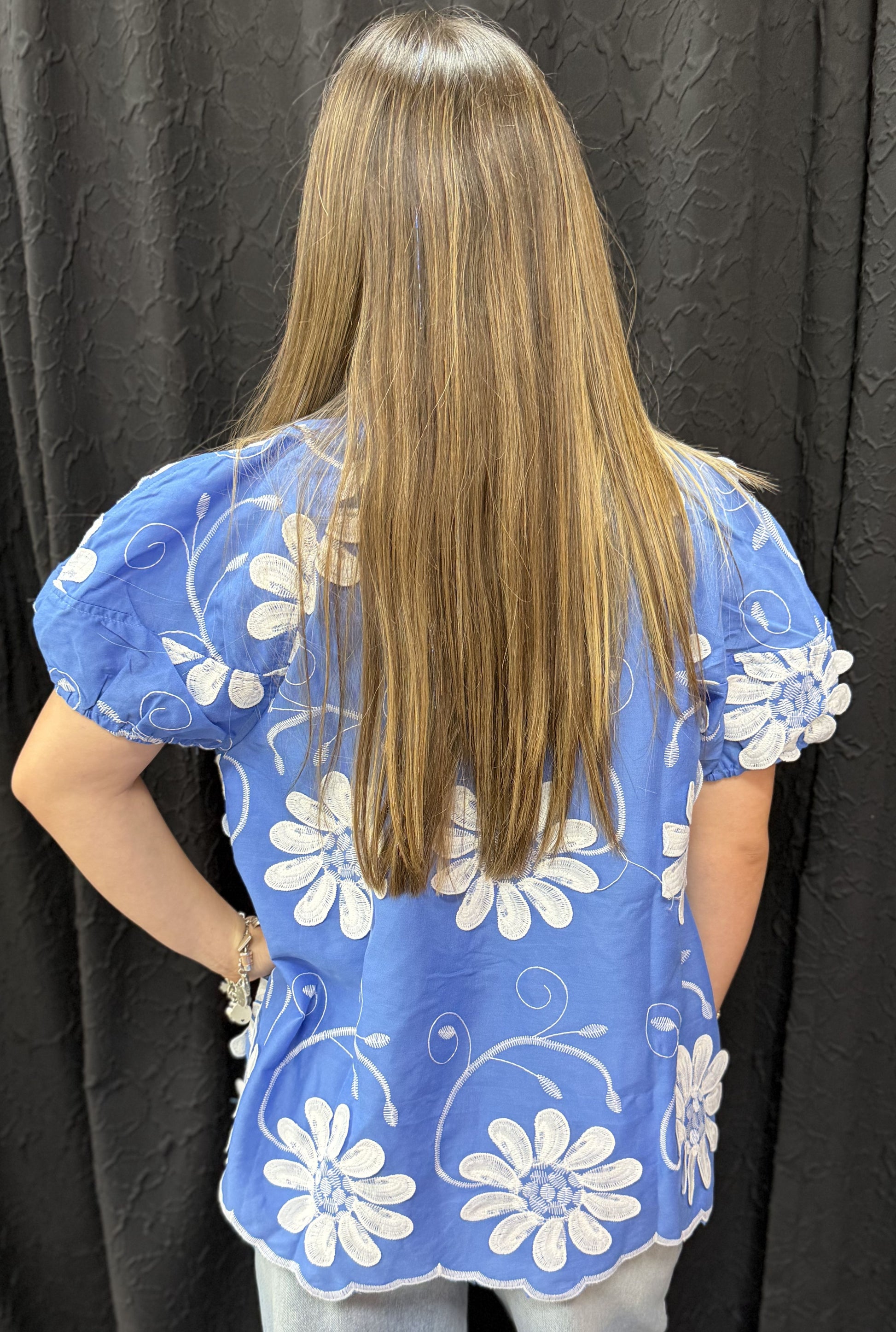 BLUE SUZZY TOP