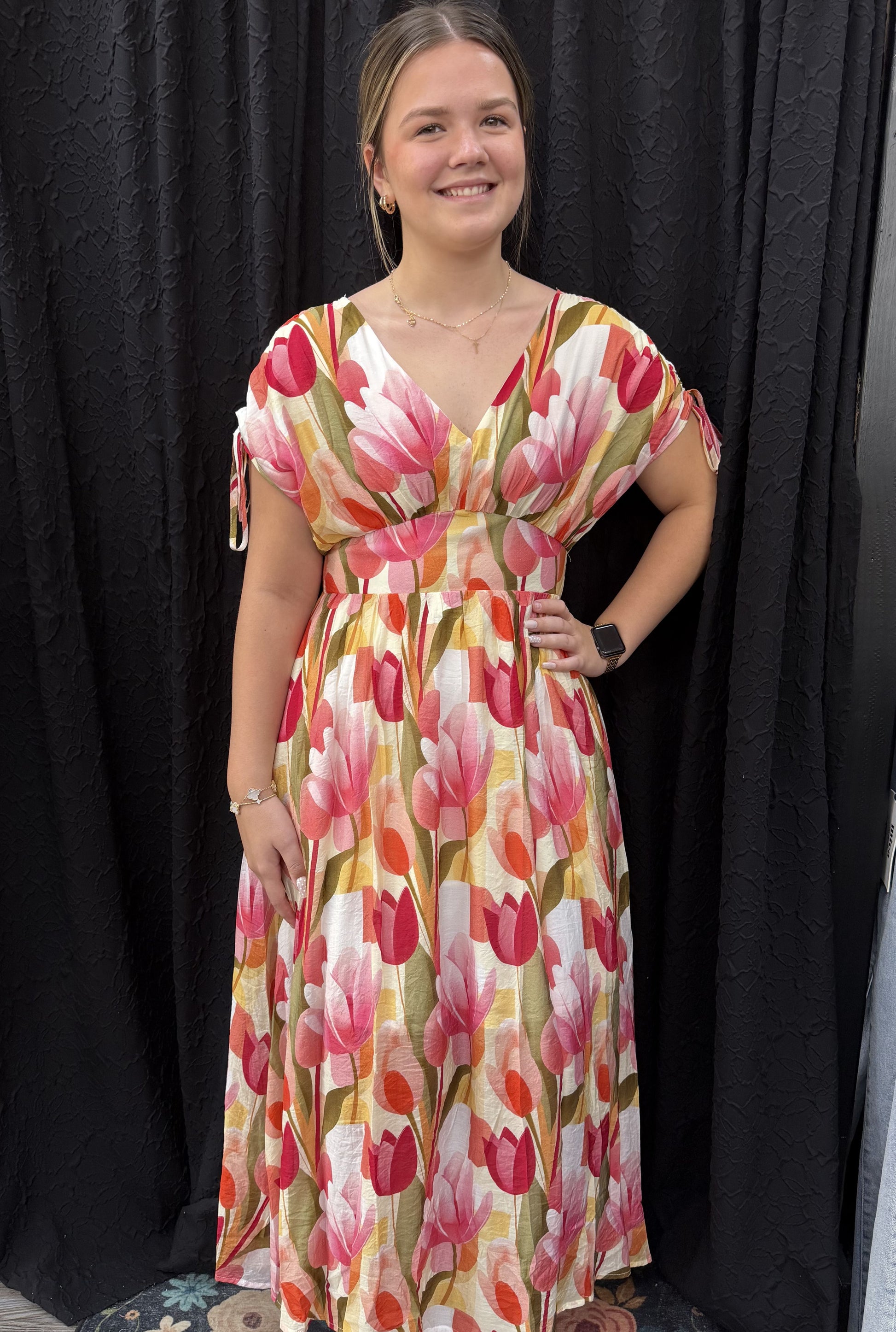 CORAL LINDSAY DRESS