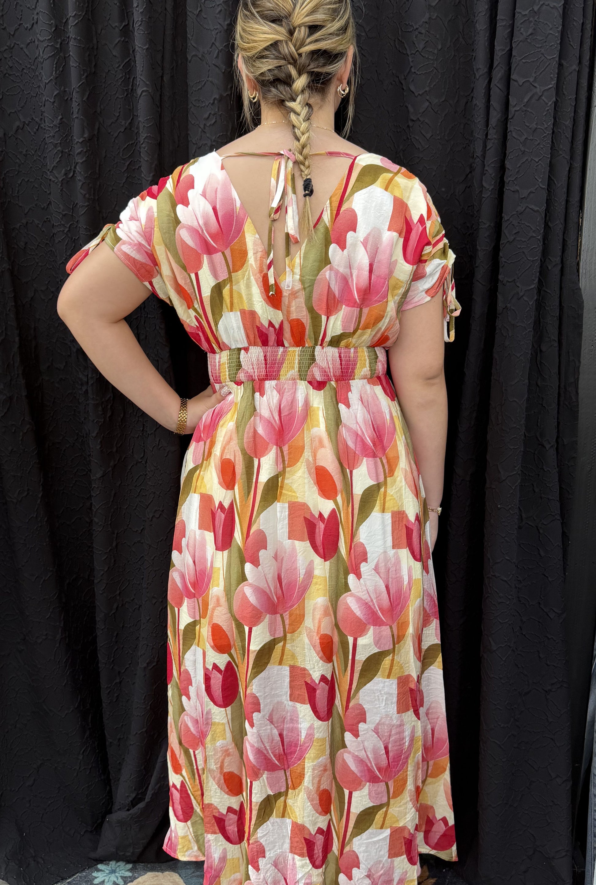 CORAL LINDSAY DRESS