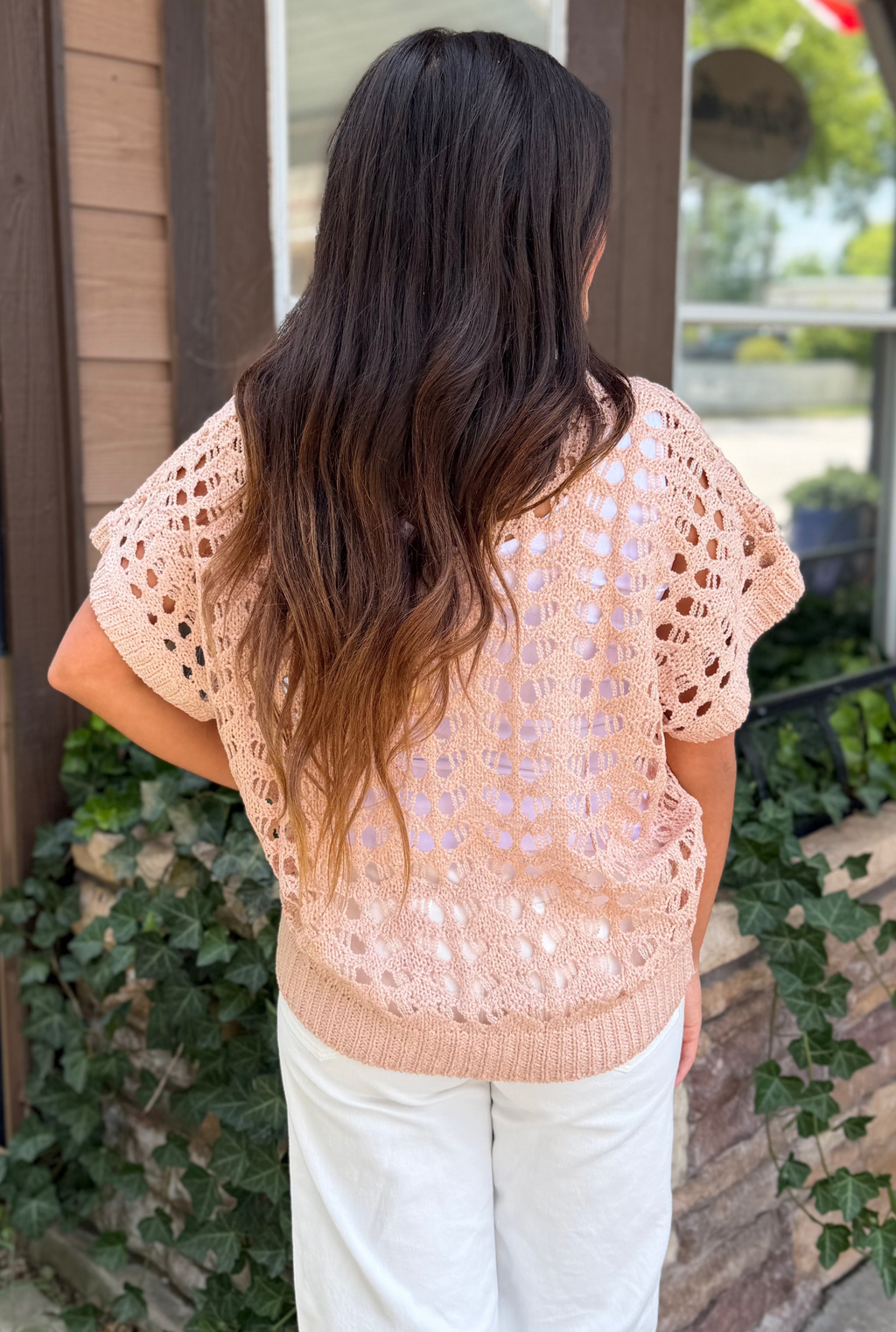 BLUSH CROCHET VEST