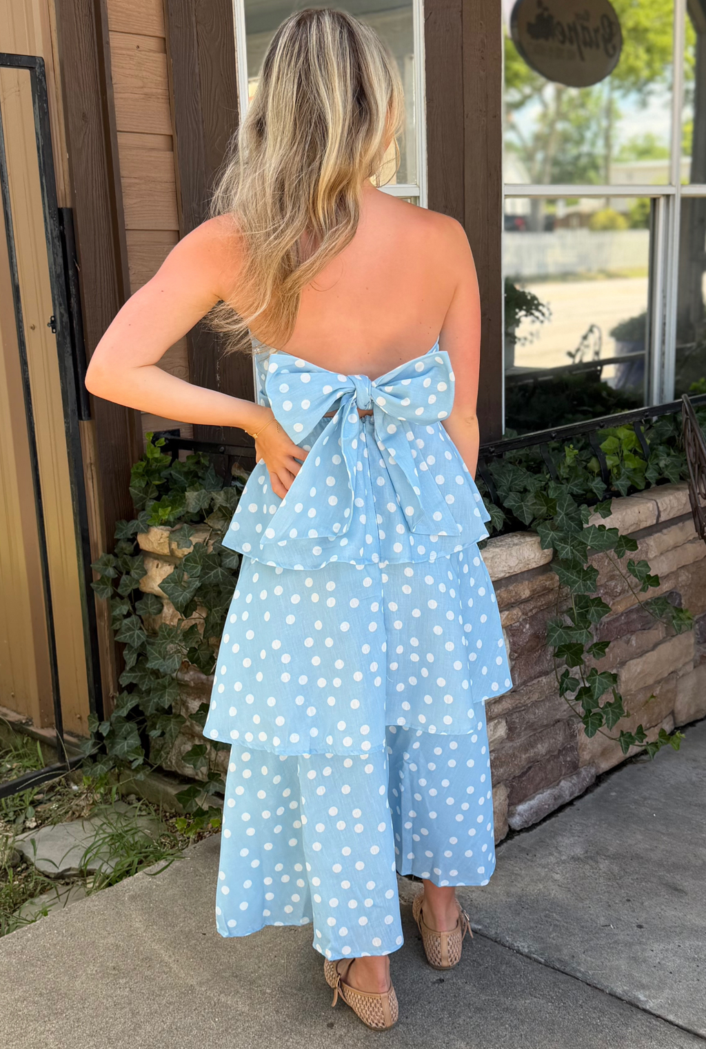 BLUE DOTTIE DRESS