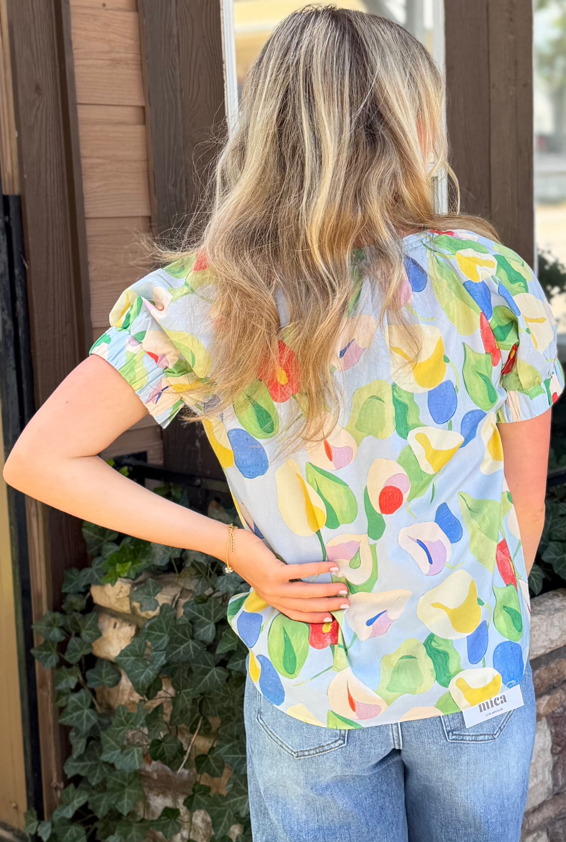 WATERCOLOR POPPY TOP