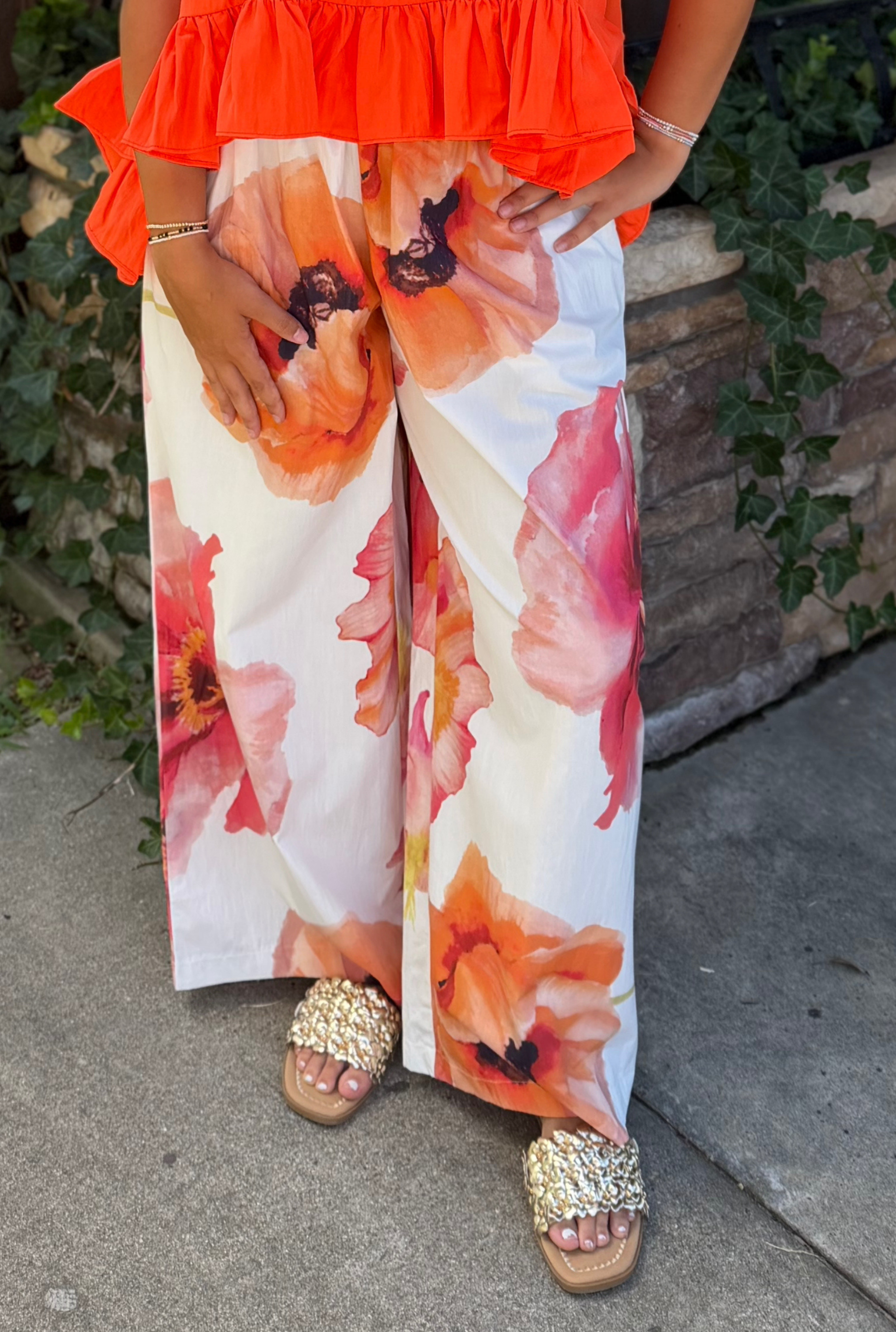 MANGO FLORAL PANTS