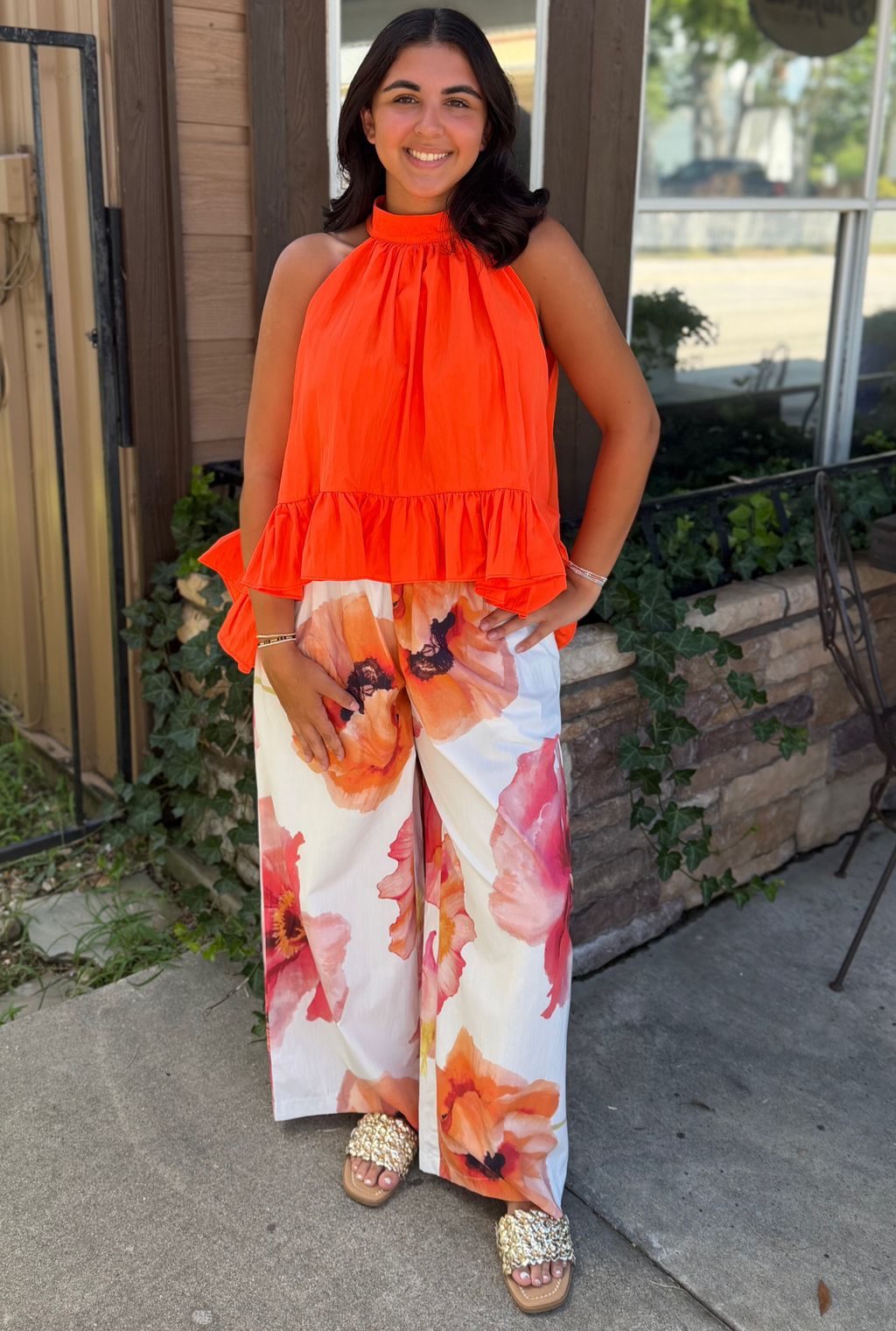 MANGO RUFFLE TOP