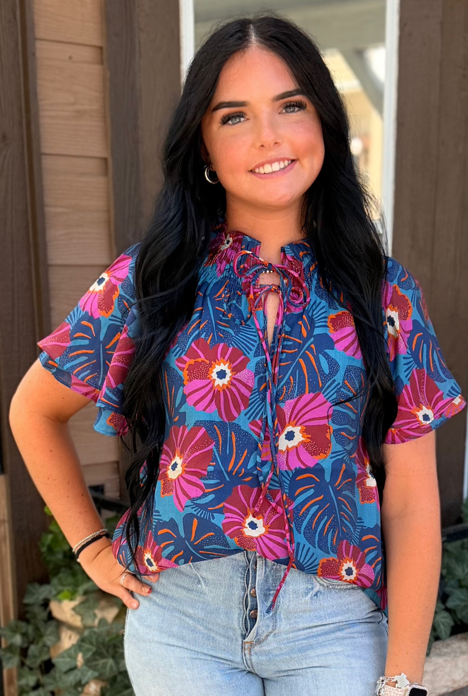 COBALT ROSE TOP