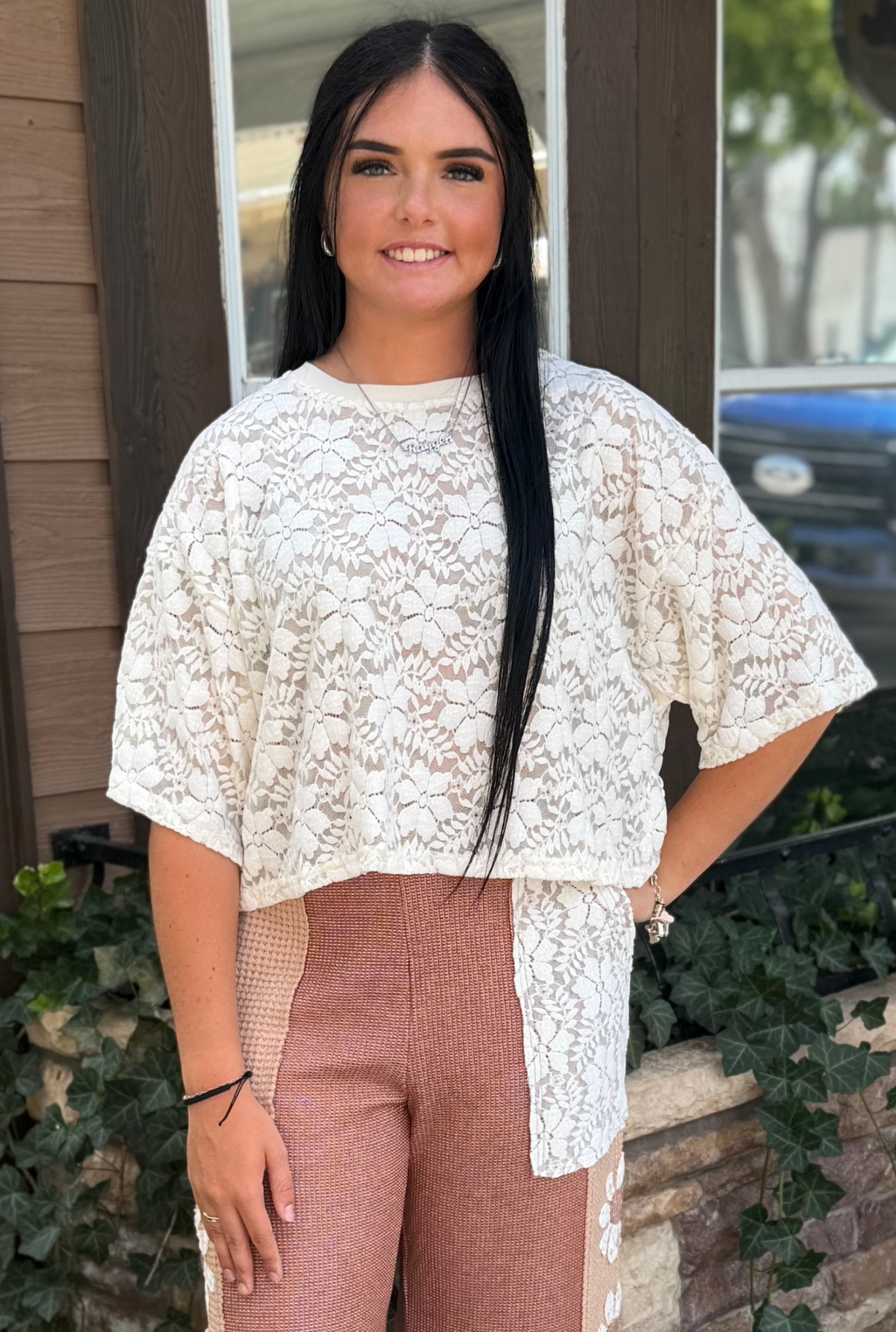 SHEER DIANA LACE TOP