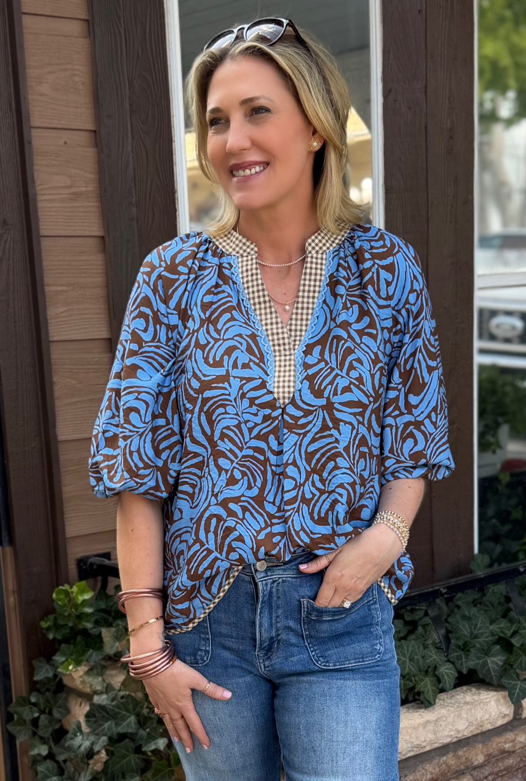 BROWN WANDA TOP