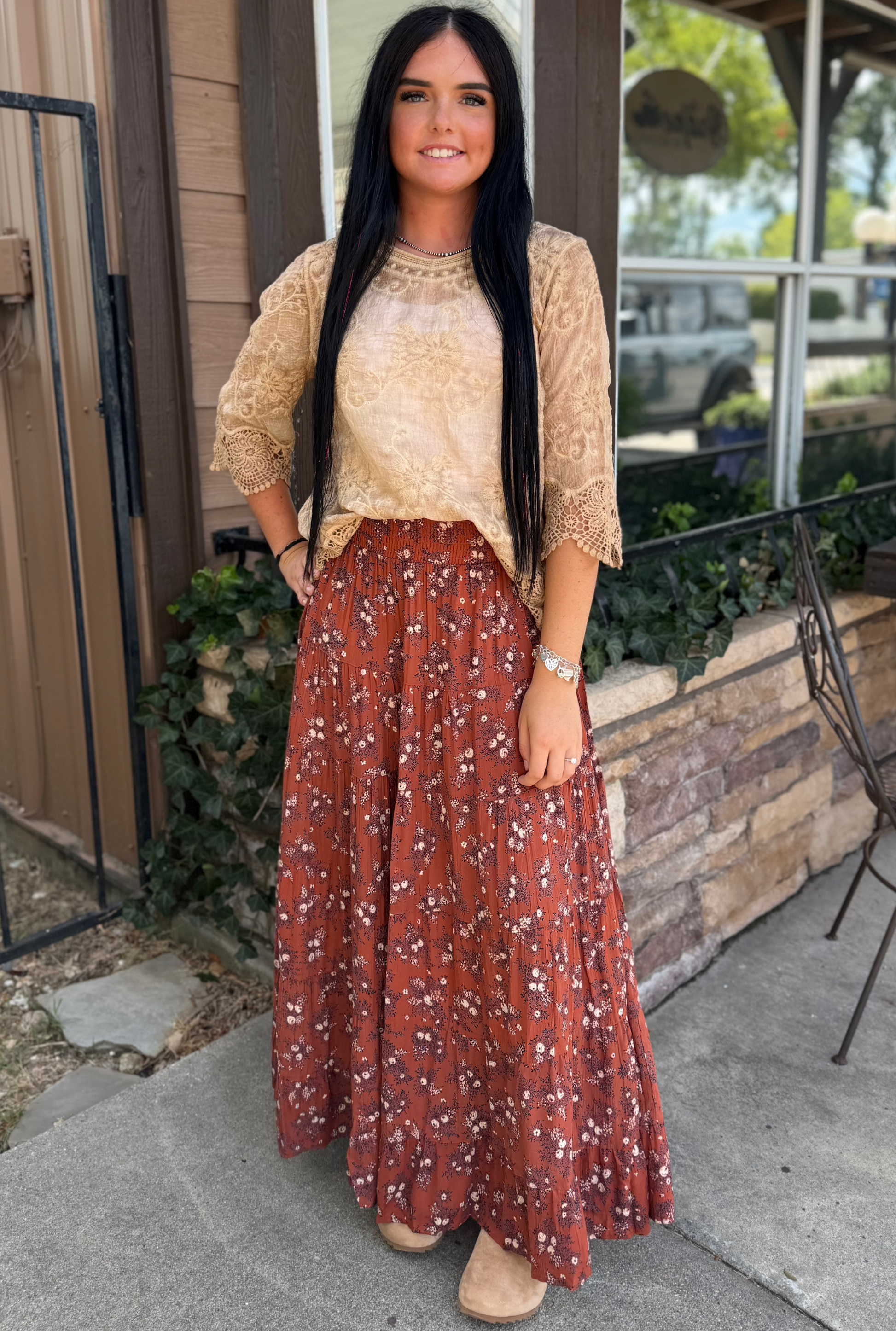 RUST REBECCA SKIRT