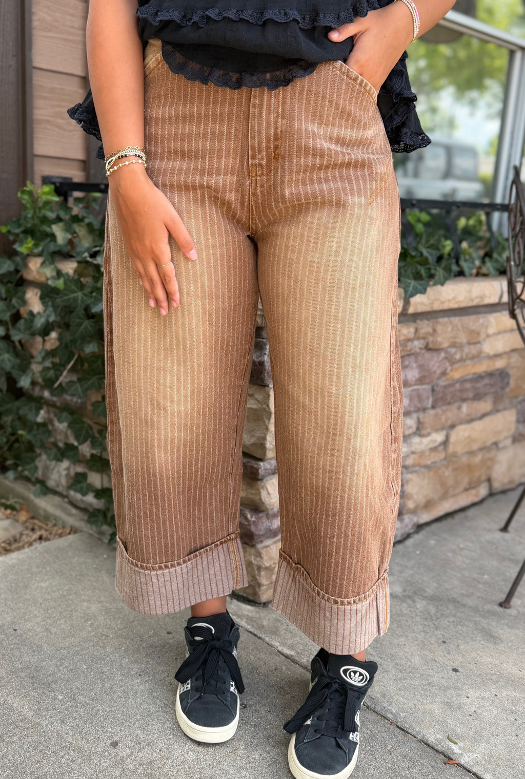 BROWN BARREL CARPENTER CULOTTES