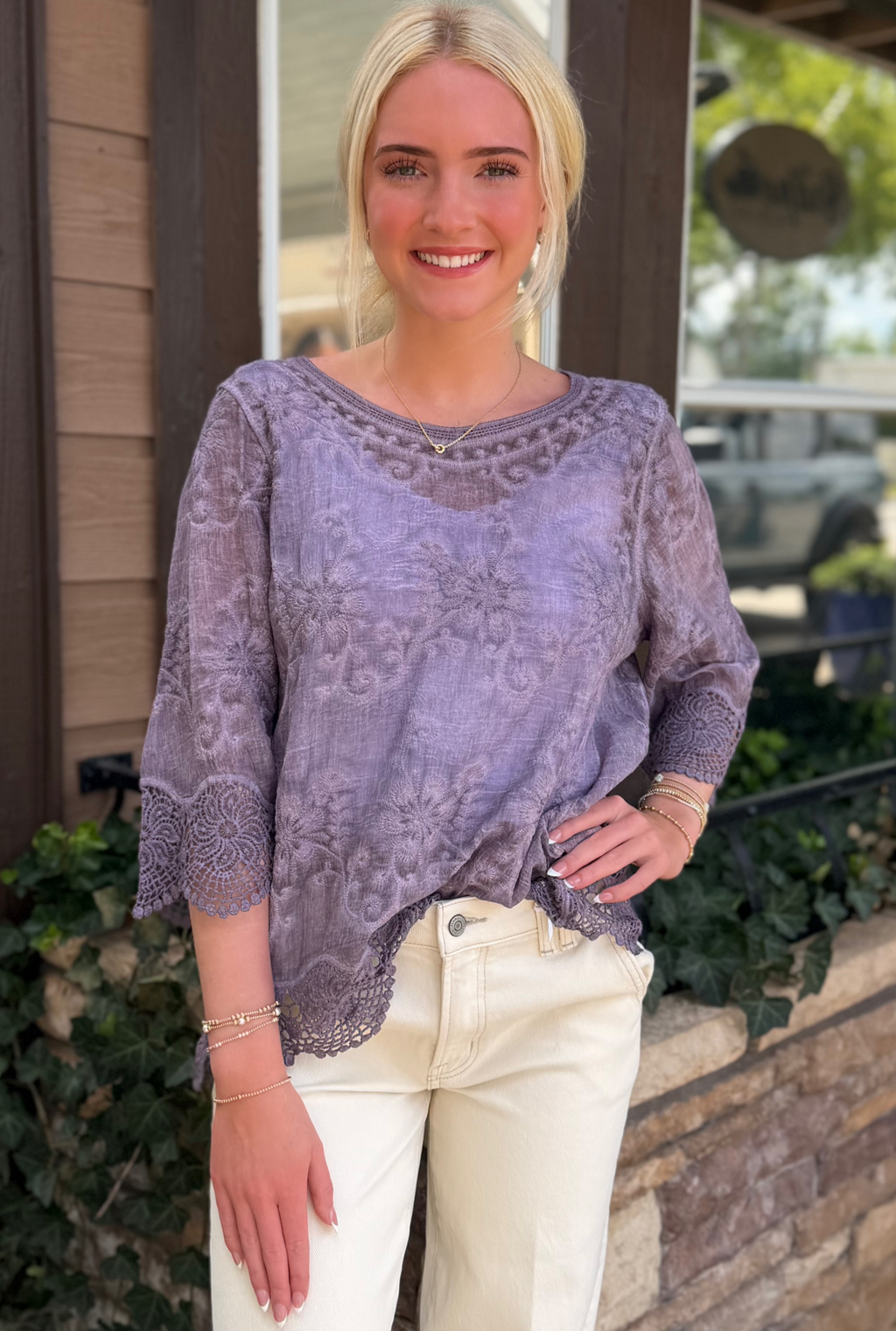 LAVENDER BOHO TRUDY TOP