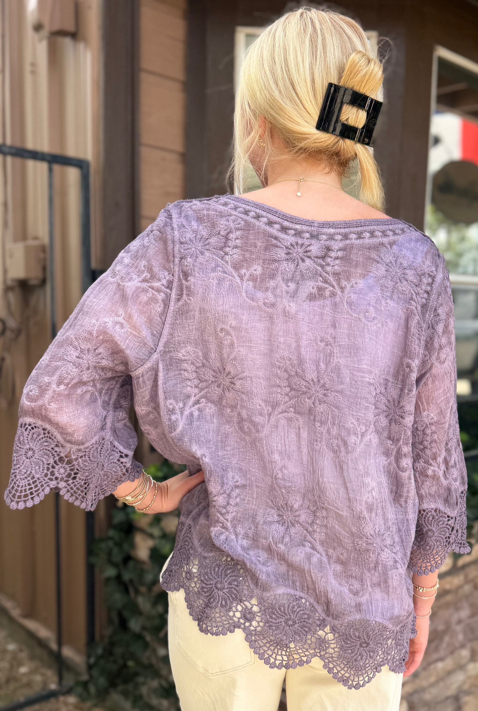 LAVENDER BOHO TRUDY TOP