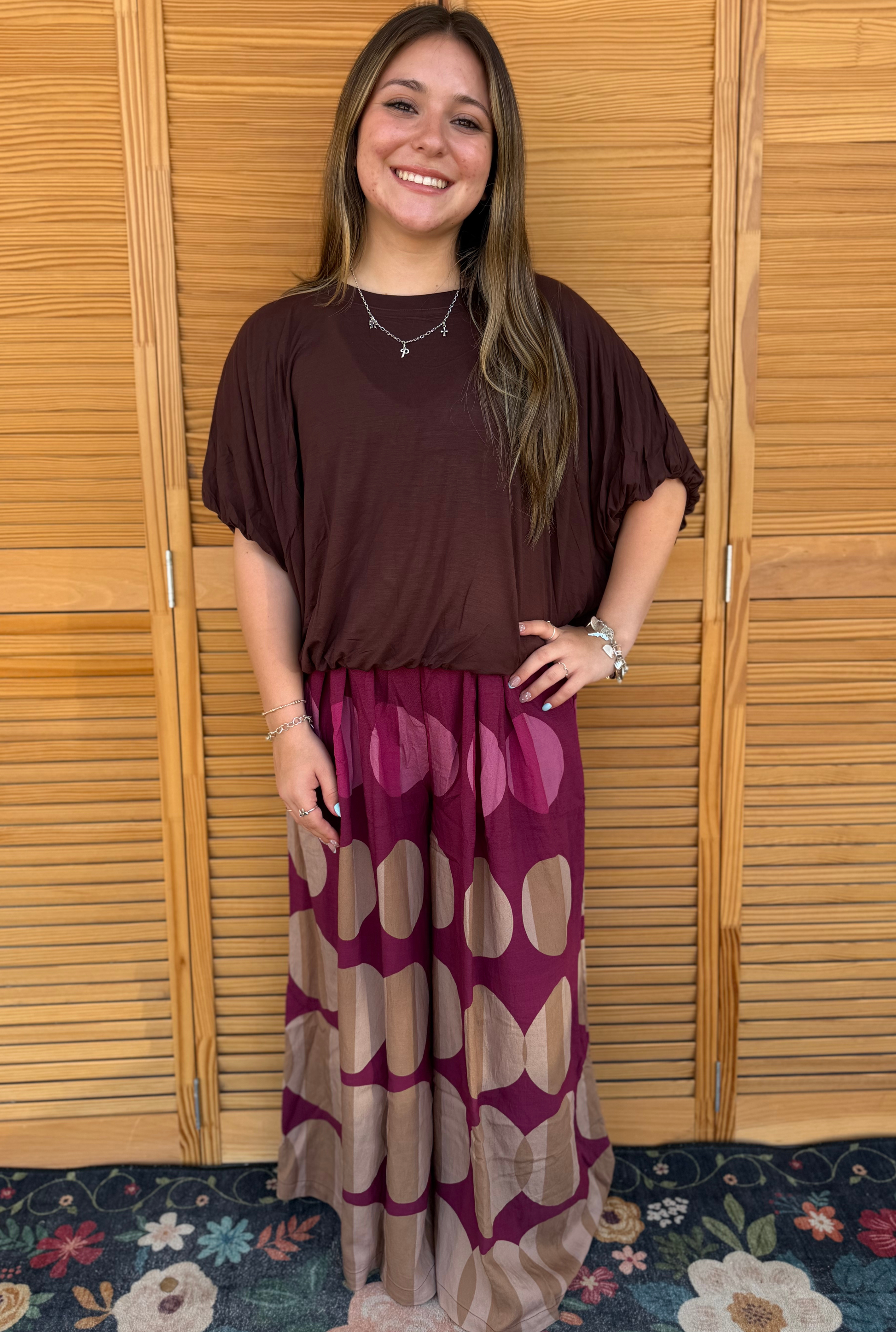 BURGUNDY KENDRA PANTS