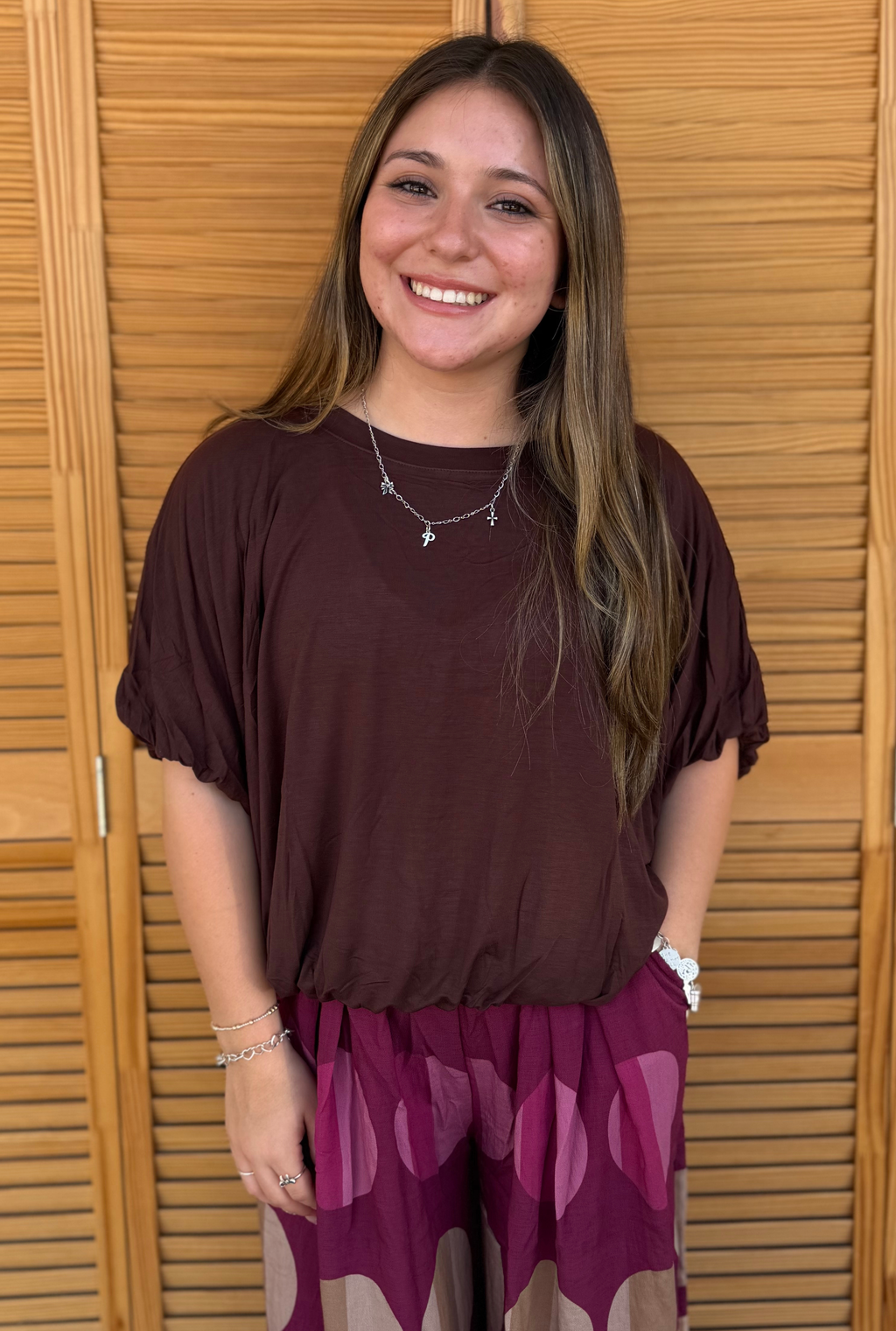 BROWN STEPHANIE TOP