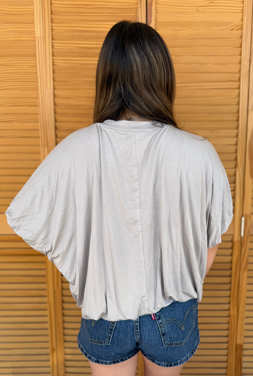 GREY STEPHANIE TOP