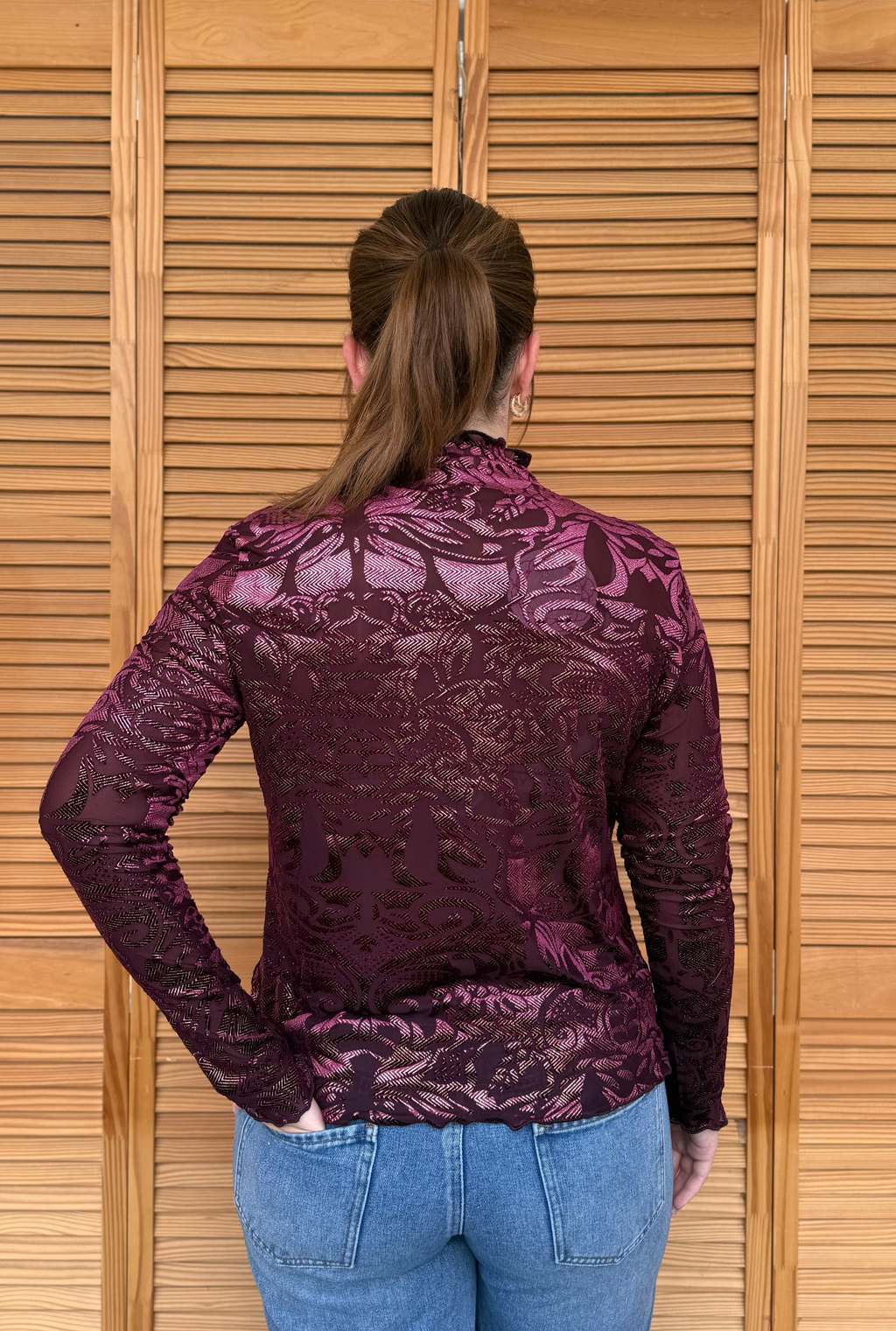 MAROON MISSY TOP