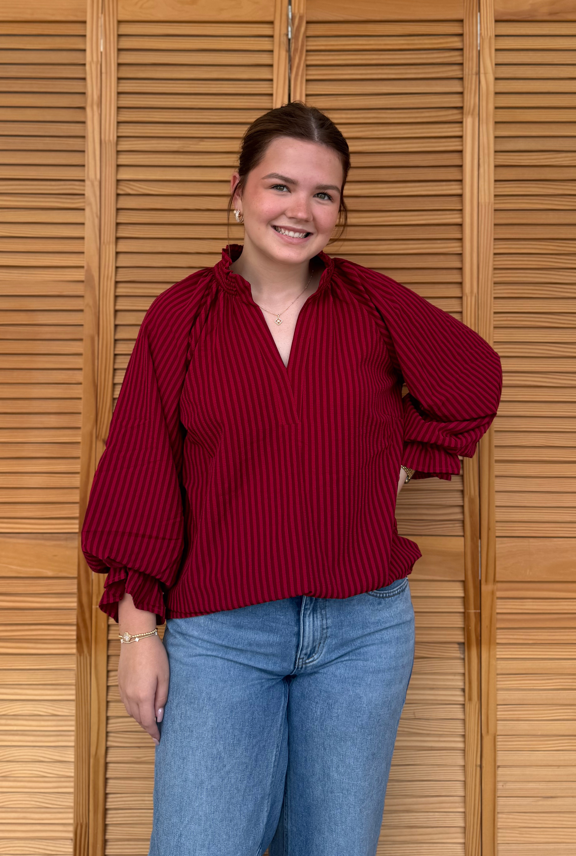 CRIMSON CALLIE TOP