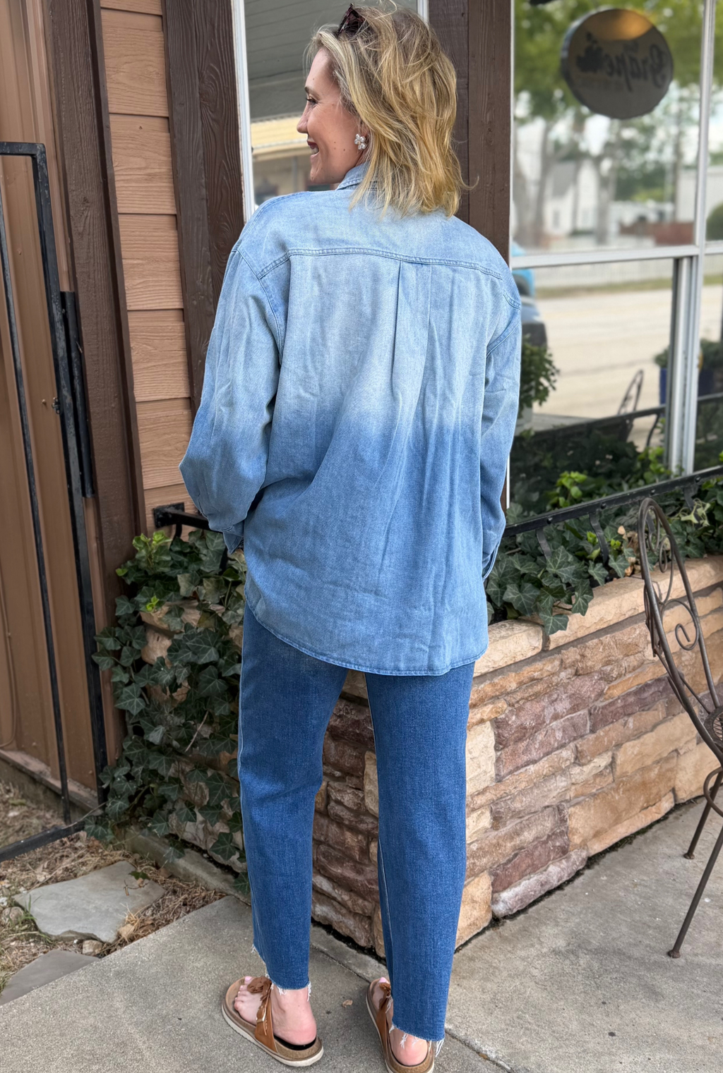 HAPPY FLORAL DENIM JACKET