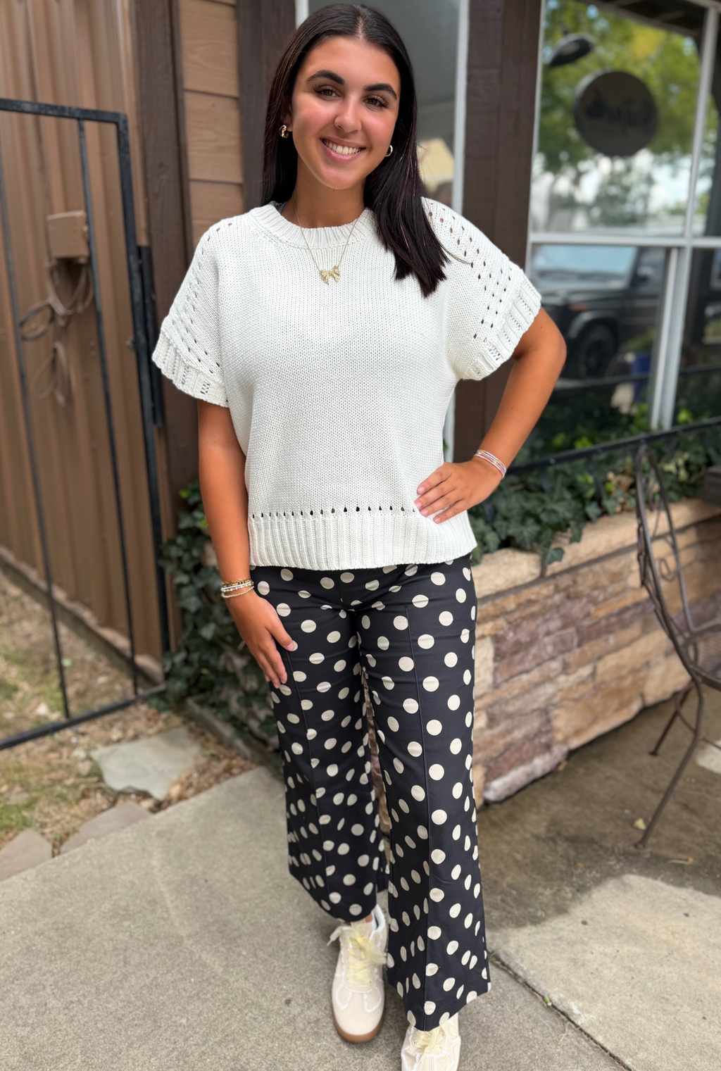 POLKA DOT FLARE PANTS