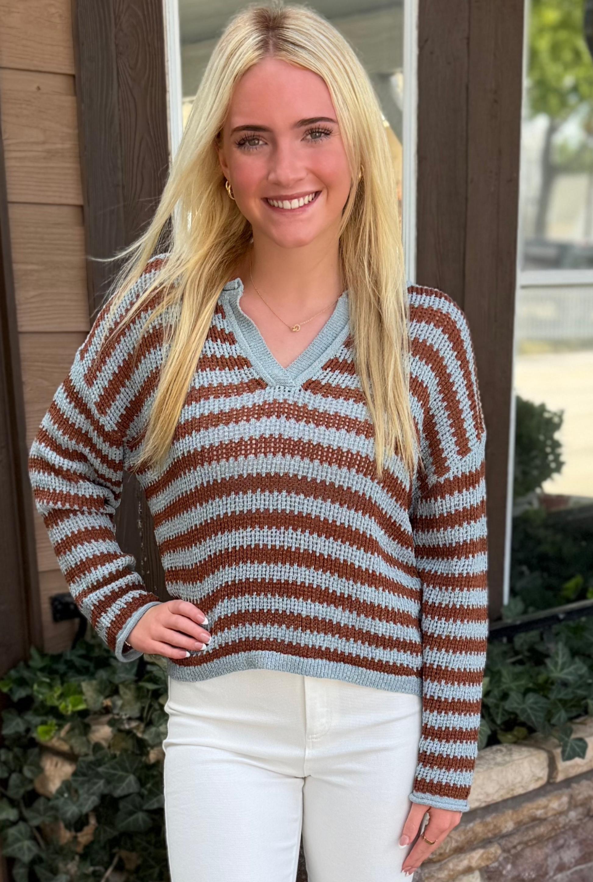 BLUE MALLORY SWEATER