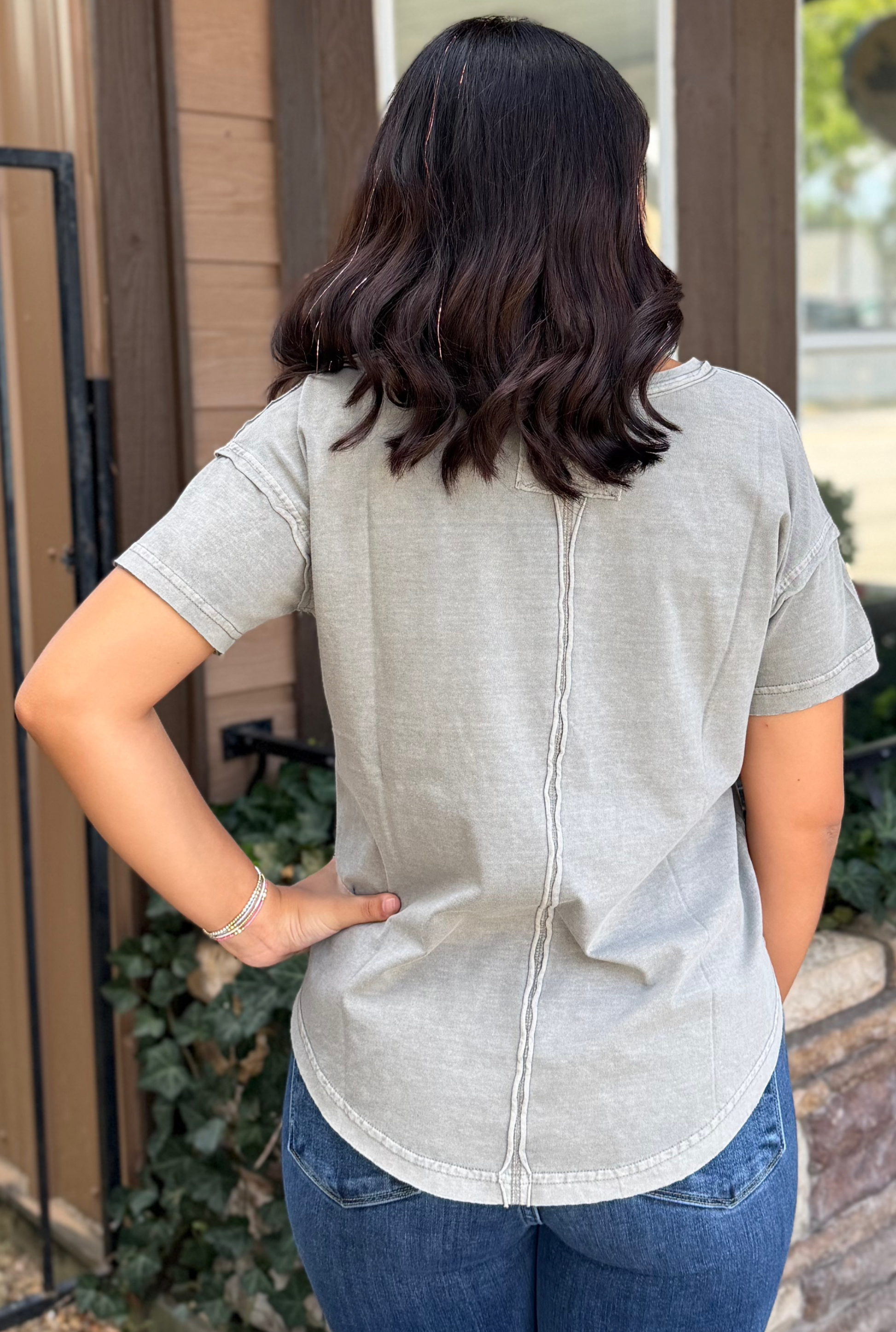 GREY MAGGIE TOP