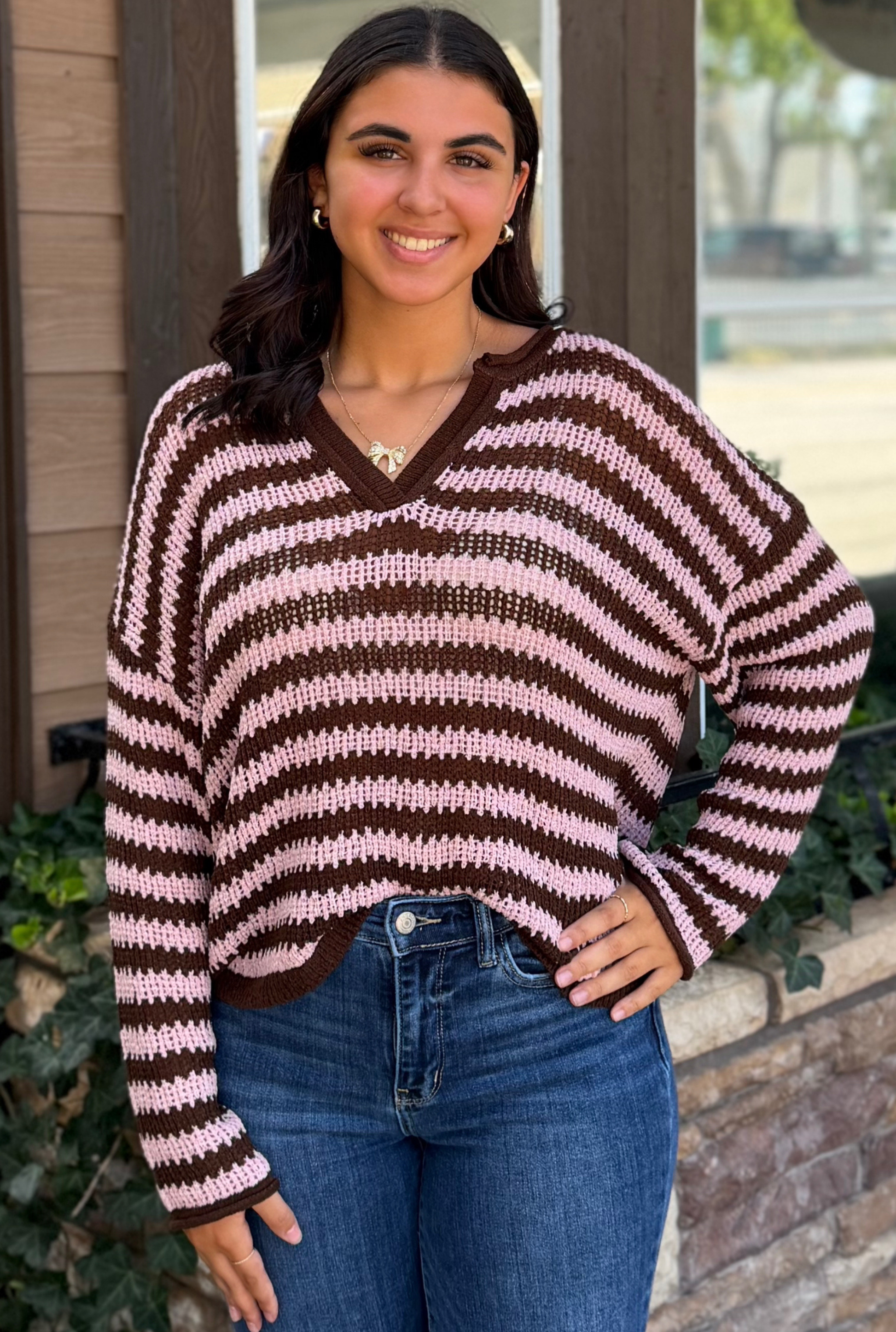 CHOCOLATE MALLORY SWEATER