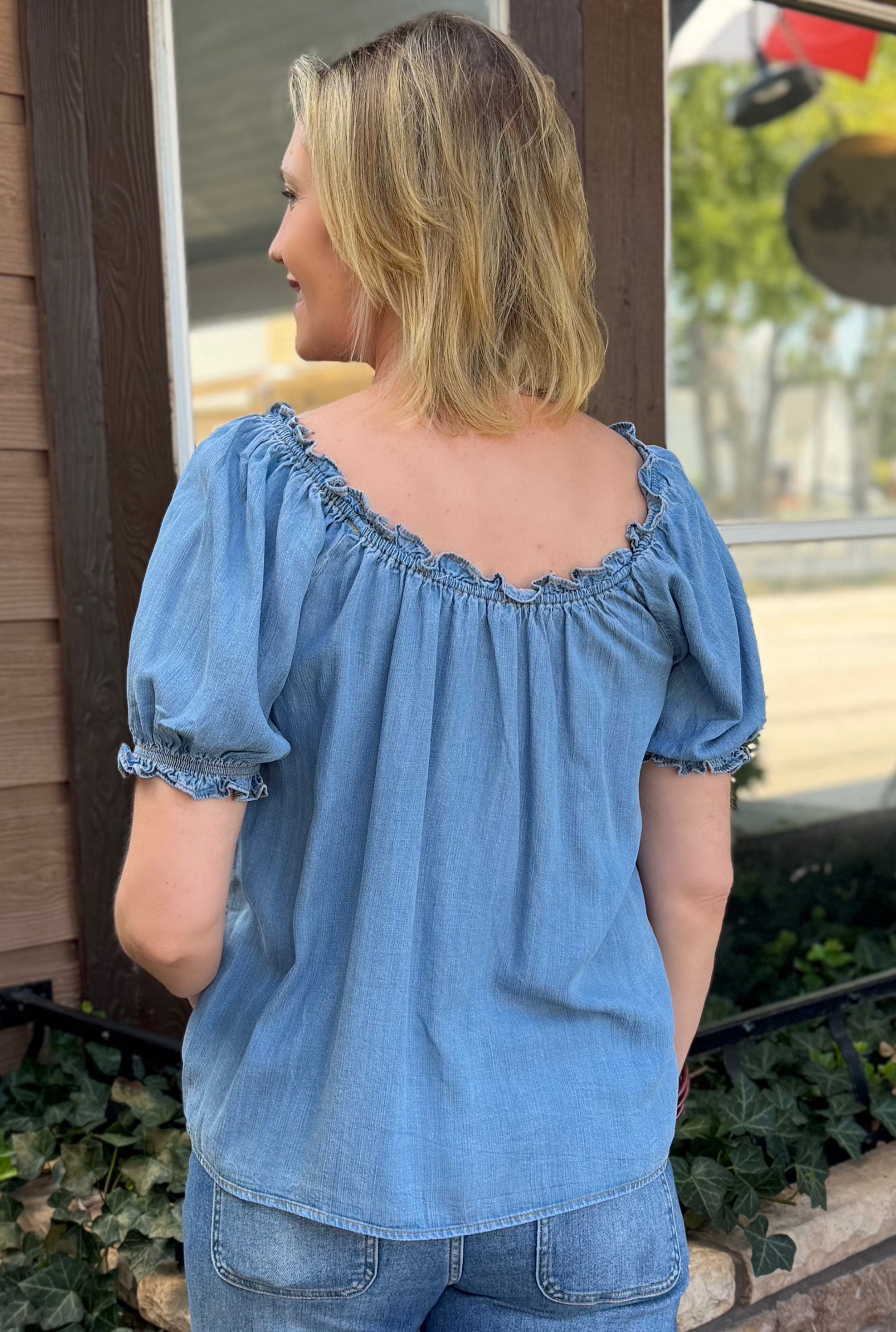 CHAMBRAY GIANNA TOP