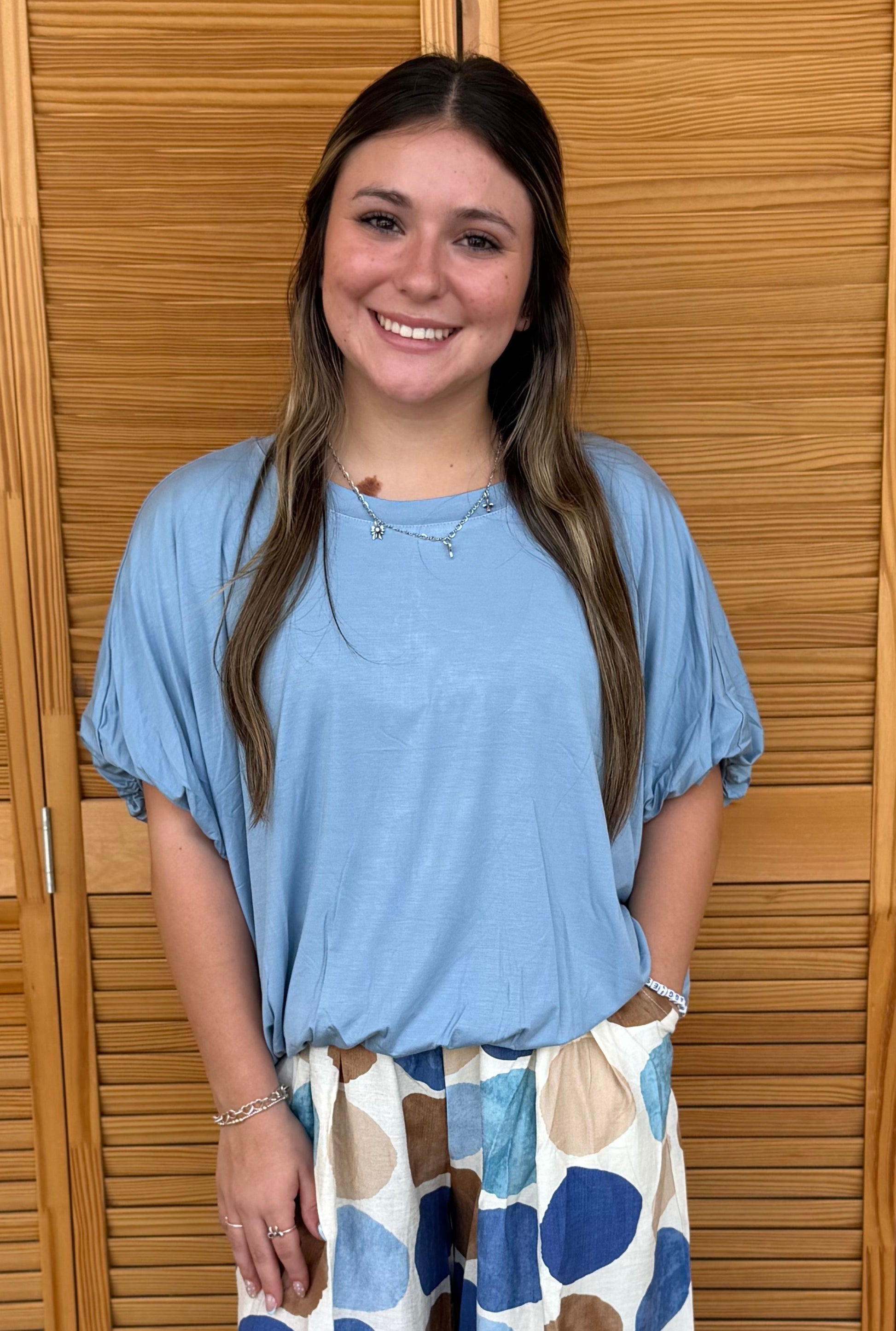 BLUE BUTTERFLY TOP