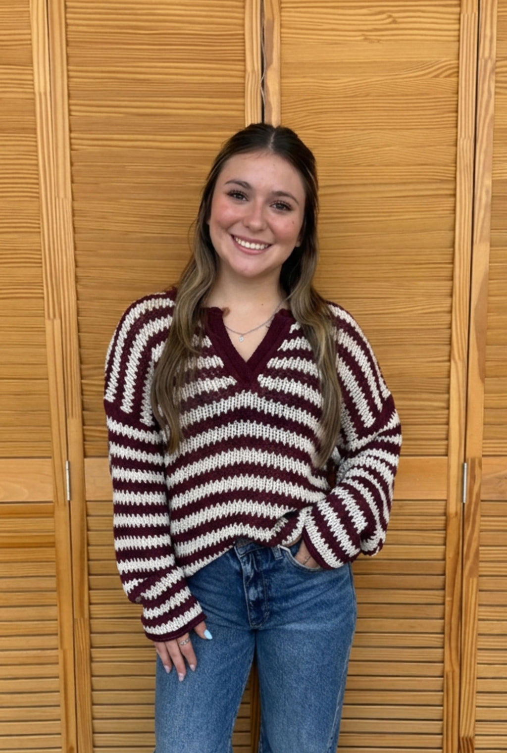 BURGUNDY MALLORY SWEATER