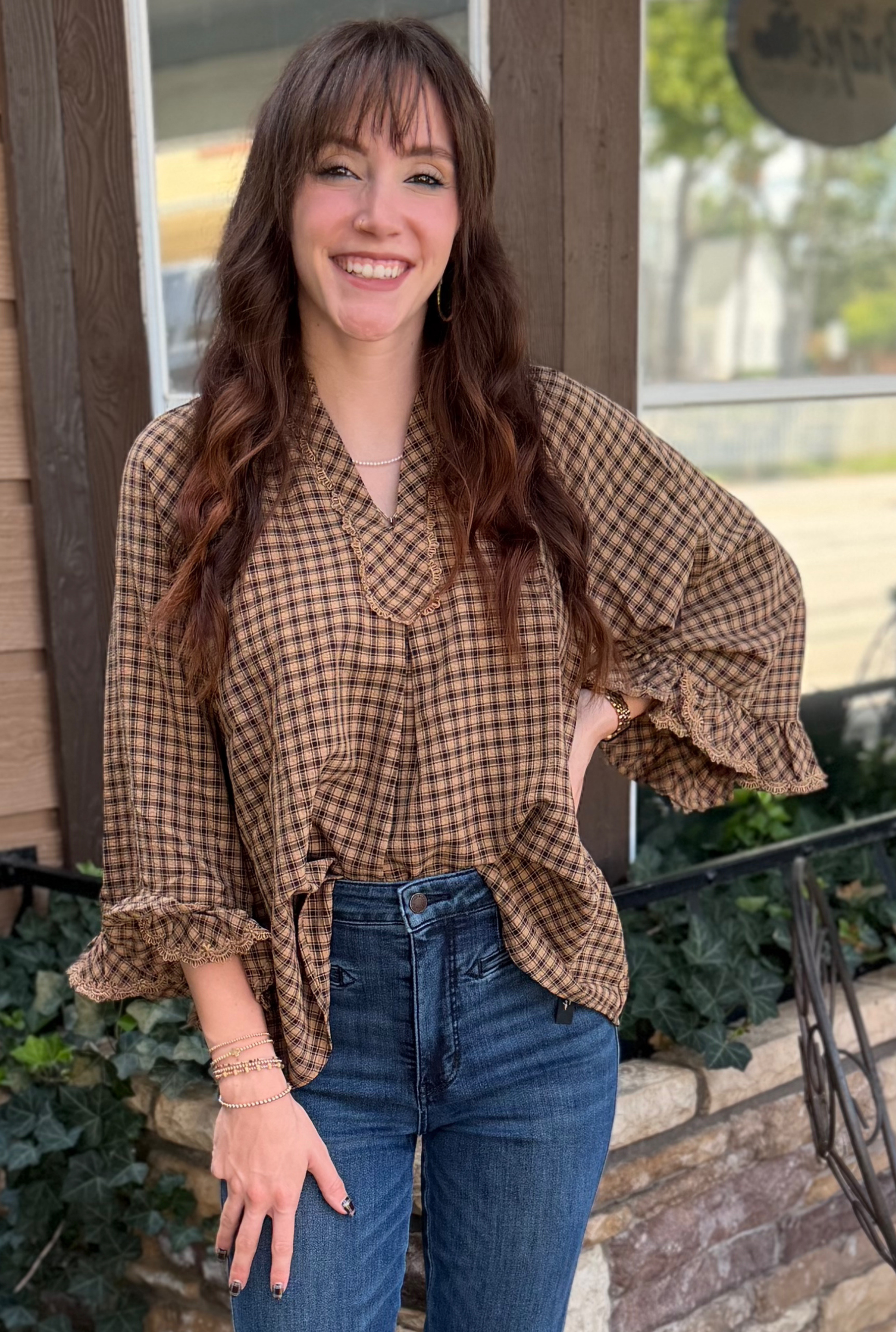 MOCHA CHECK TOP