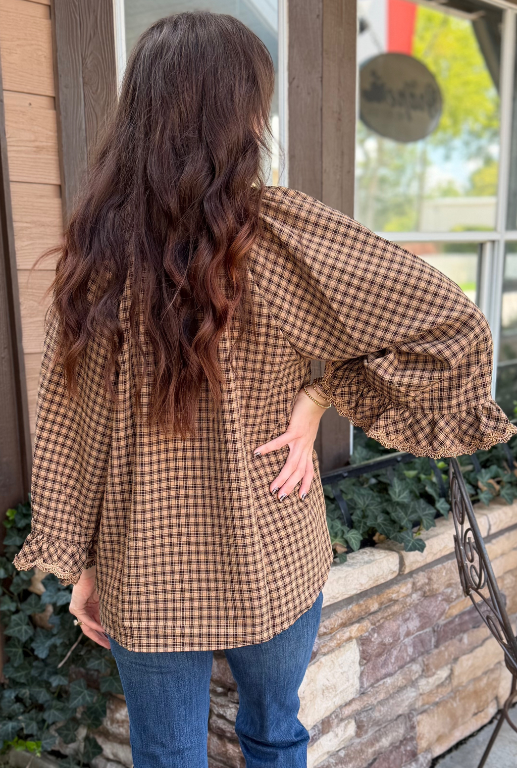 MOCHA CHECK TOP