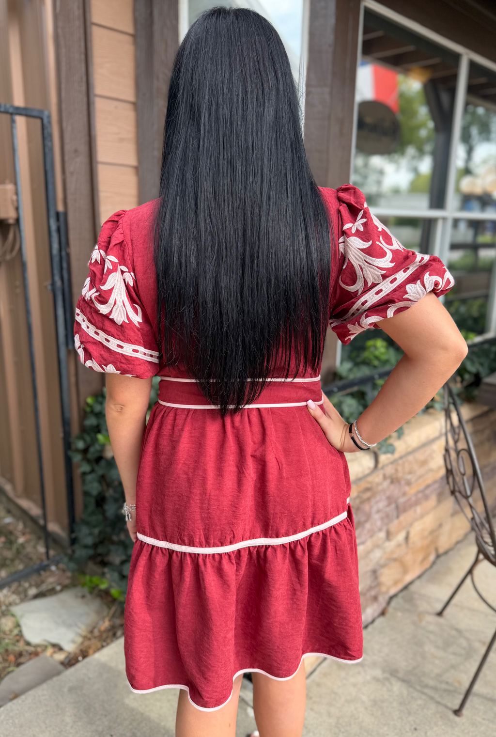 RED DRINKS ON ME DRESS