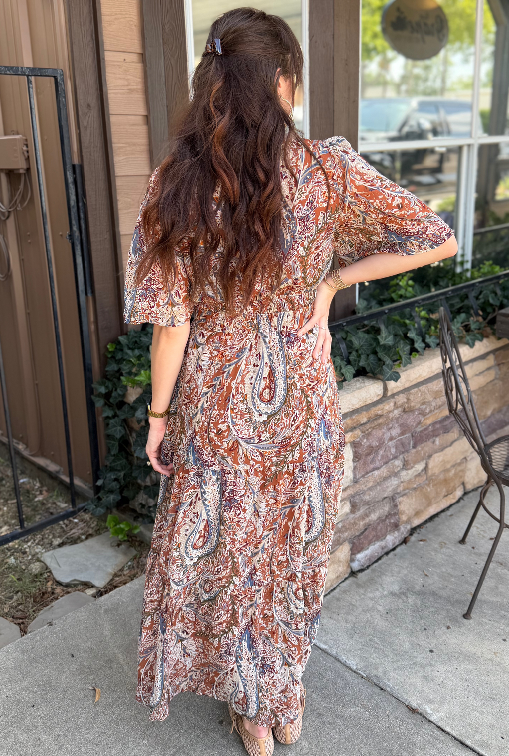 CINNAMON PAISLEY DRESS