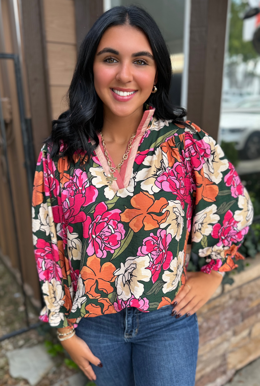 GREEN ROSE AURORA TOP