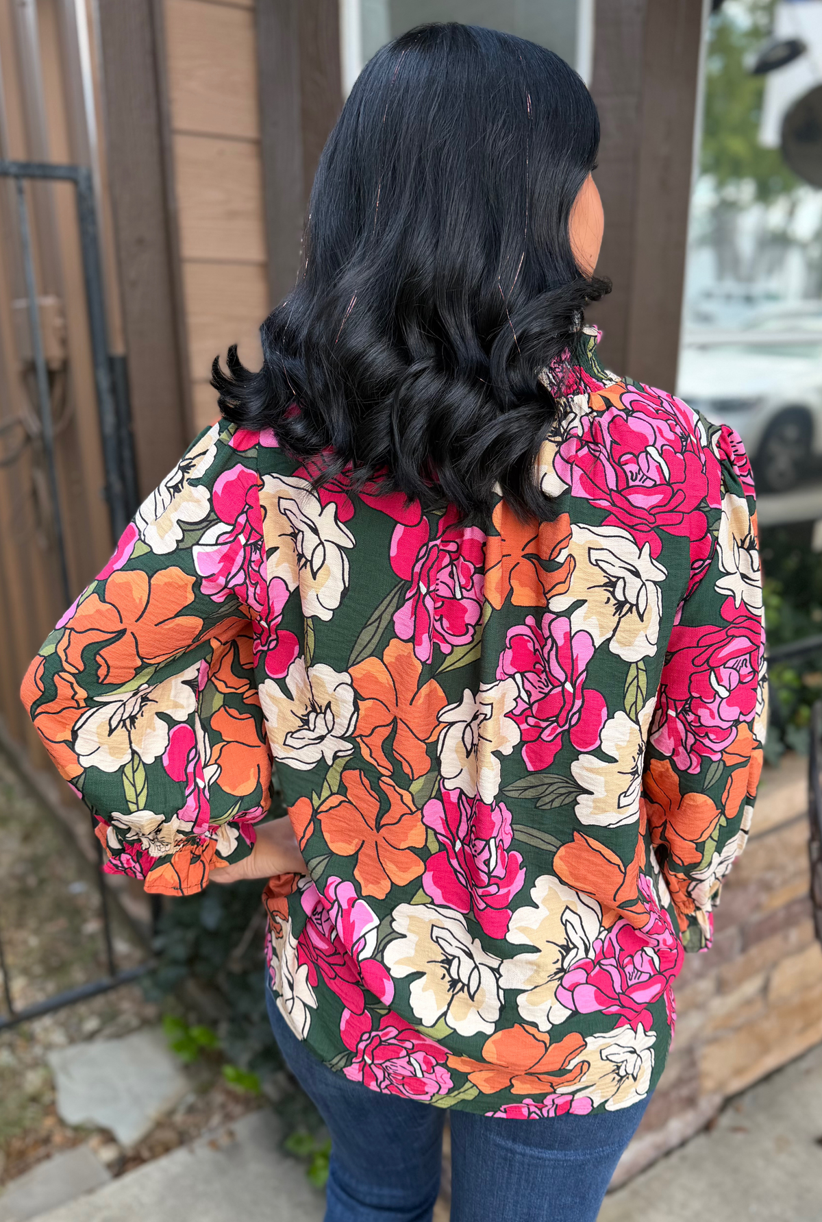 GREEN ROSE AURORA TOP