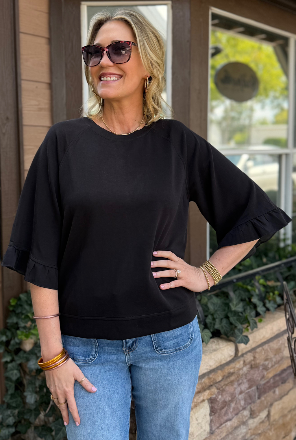 BLACK JOLENE TOP