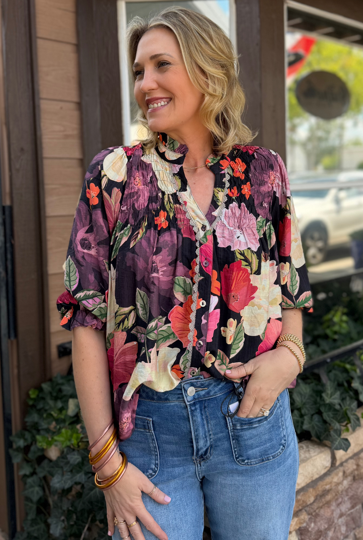 FLORAL MARIAH TOP