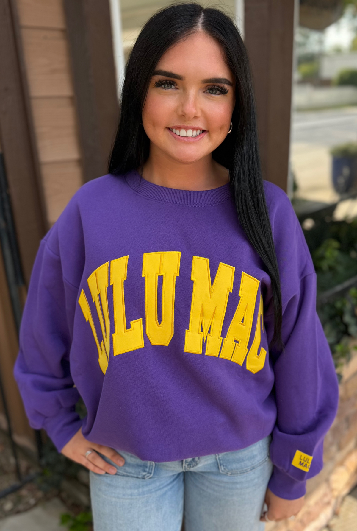 LM PURPLE AND GOLD CREWNECK