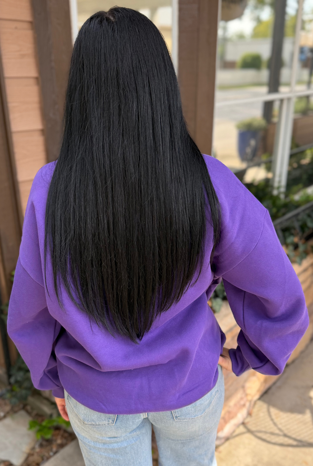LM PURPLE AND GOLD CREWNECK