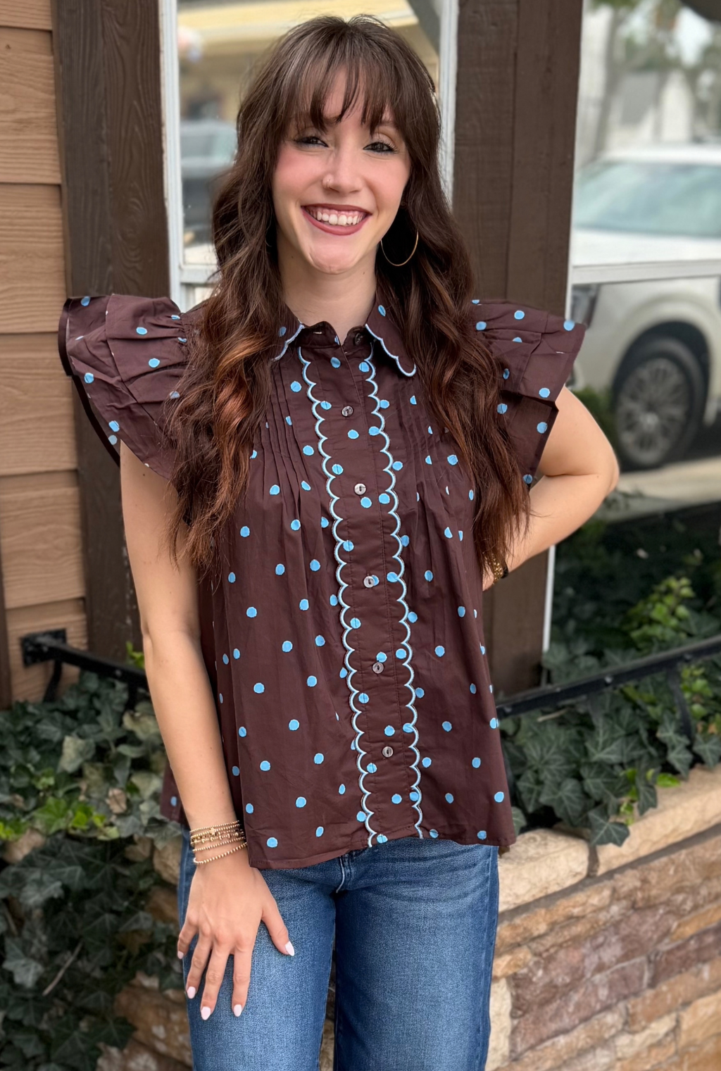 BROWN DELILAH TOP