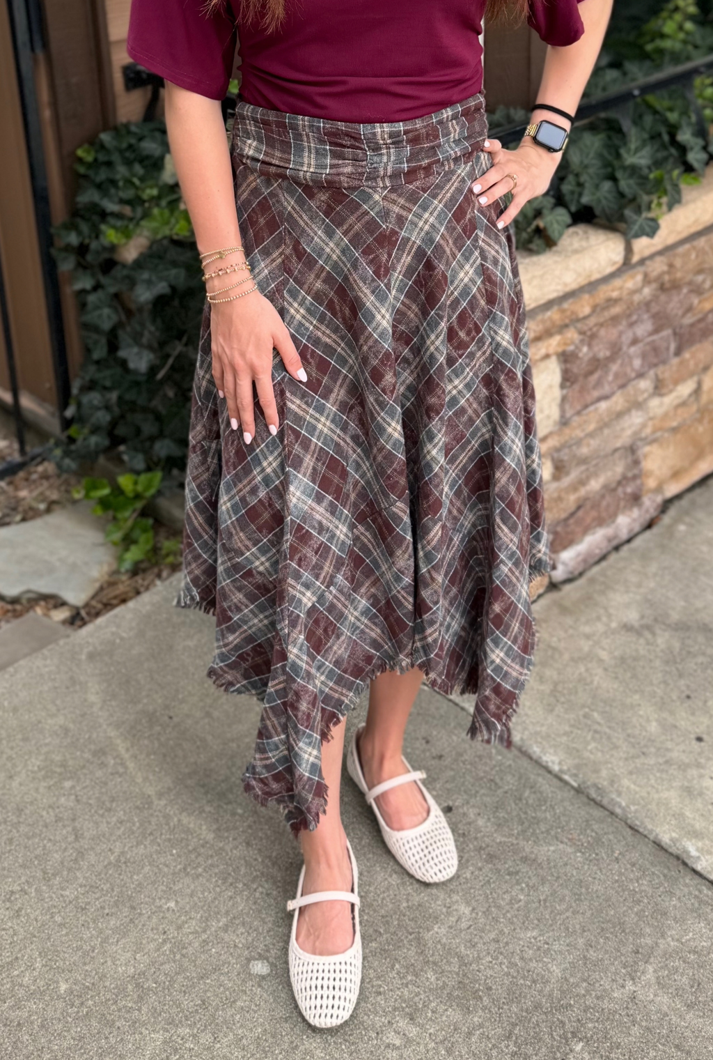 PLAID SANDRA SKIRT