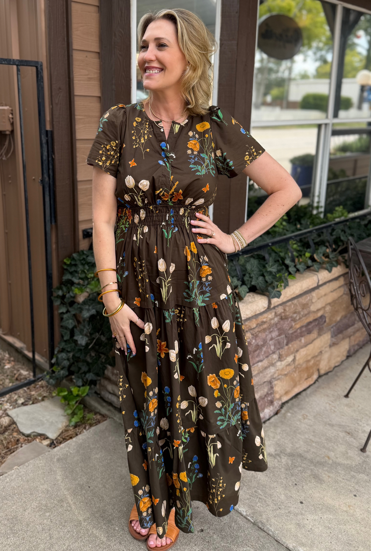 BROWN NICOLE DRESS